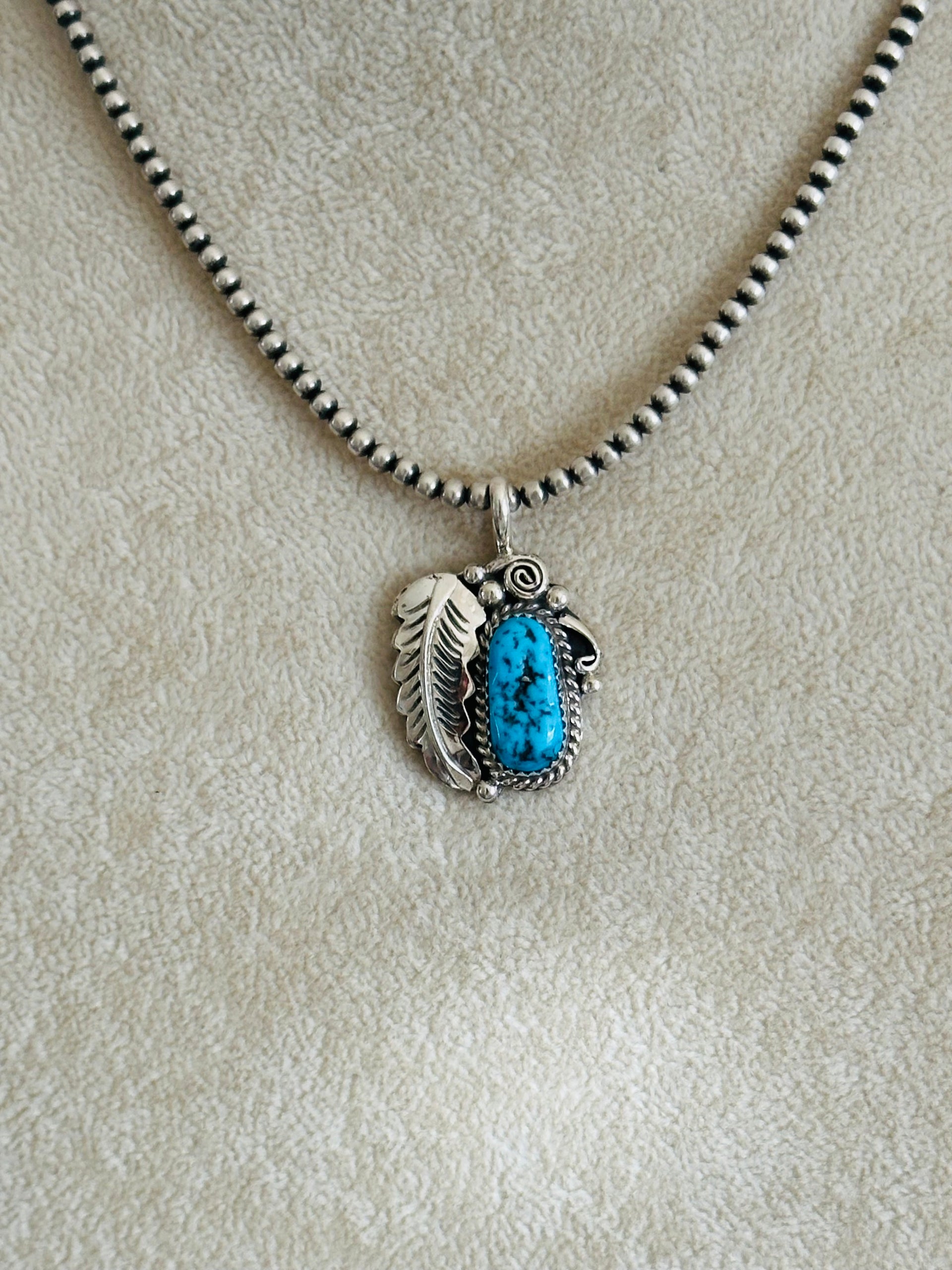 Julia Etsitty Kingman Turquoise & Sterling Silver Pendants