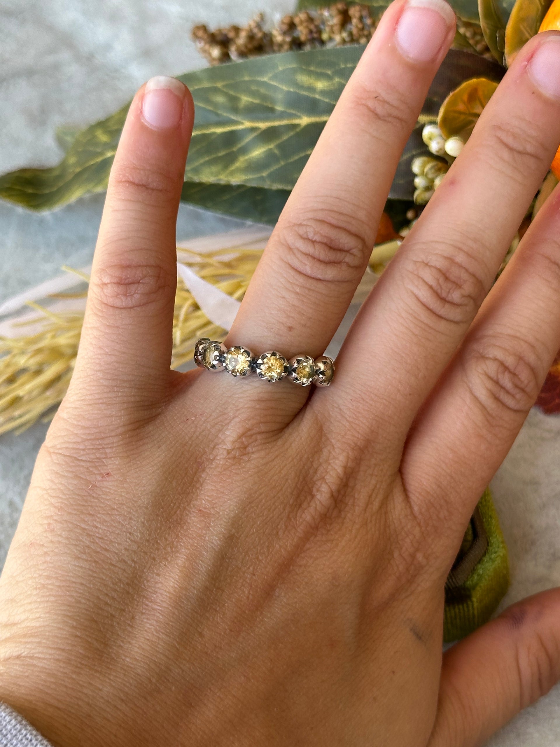 Southwest Handmade Citrine & Sterling Silver Ring