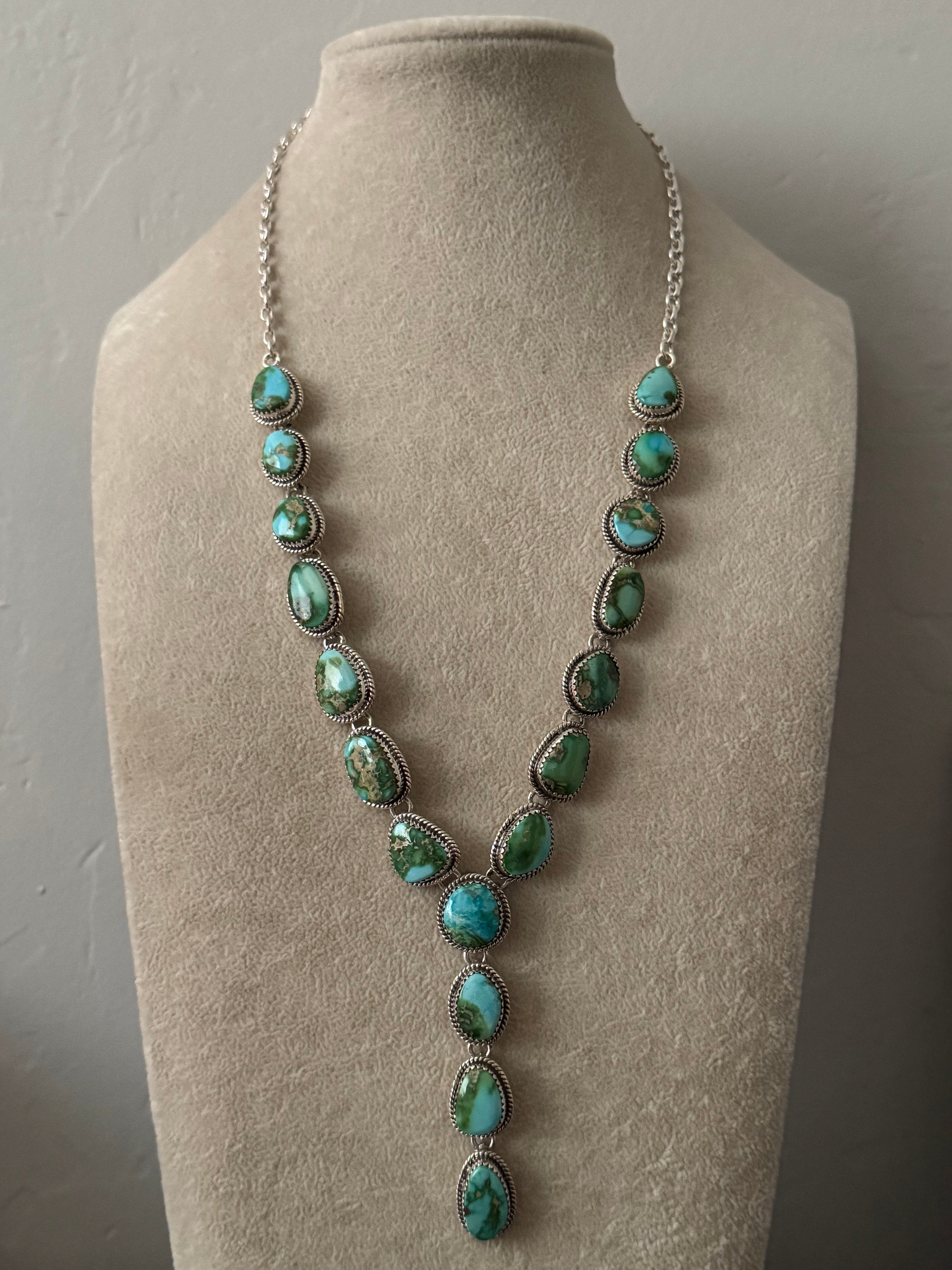 TTD Sonoran Mountain Turquoise & Sterling Silver Lariat Necklace