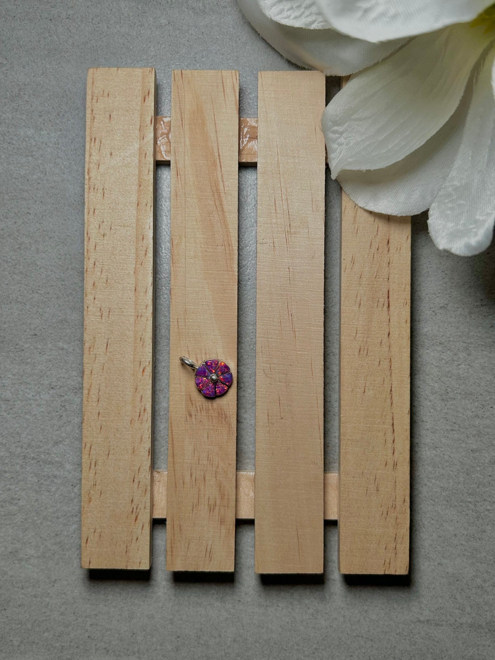 Zuni Purple Opal & Sterling Silver Pendant