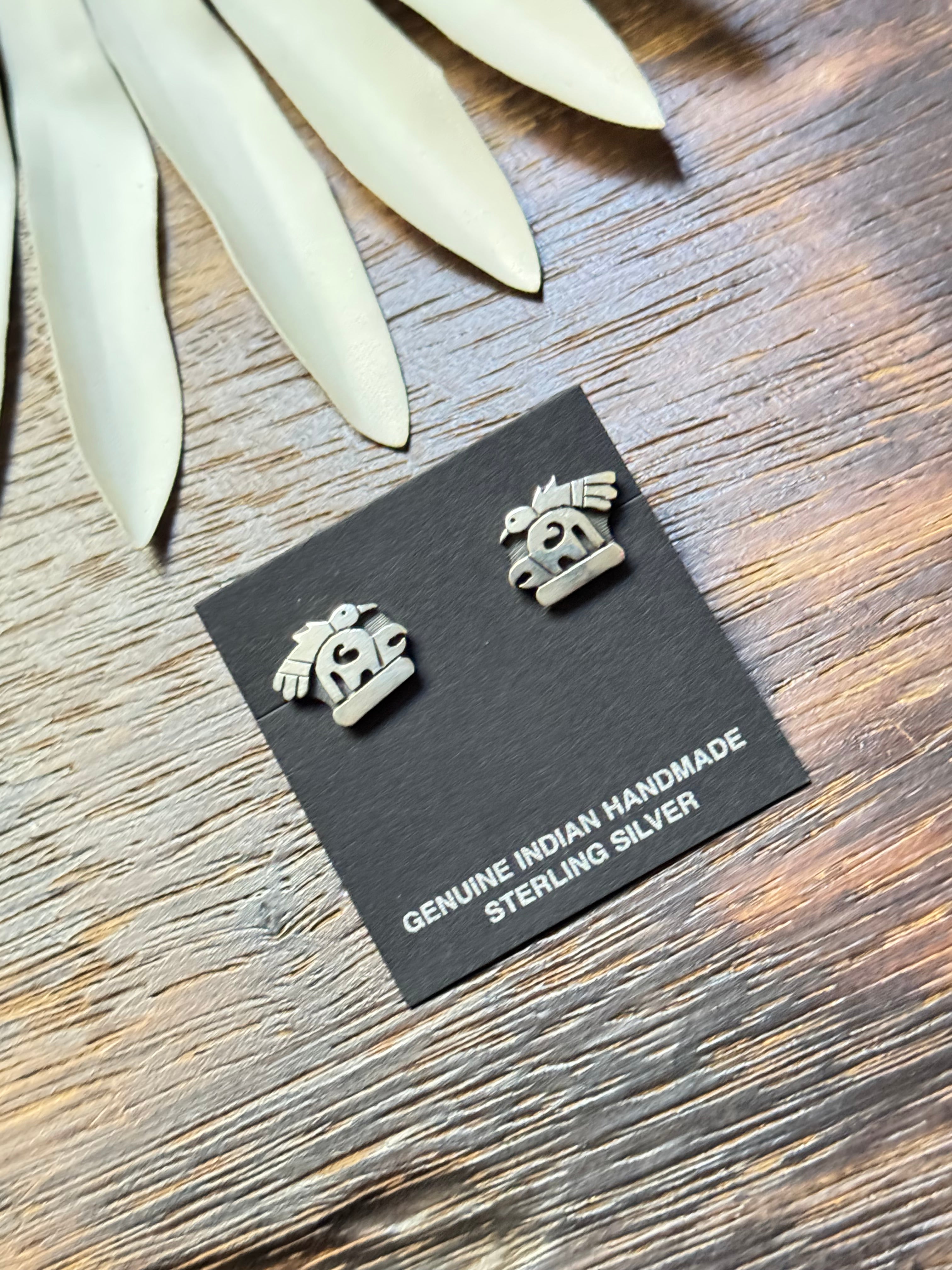 Navajo Made Sterling Silver Post Earrings