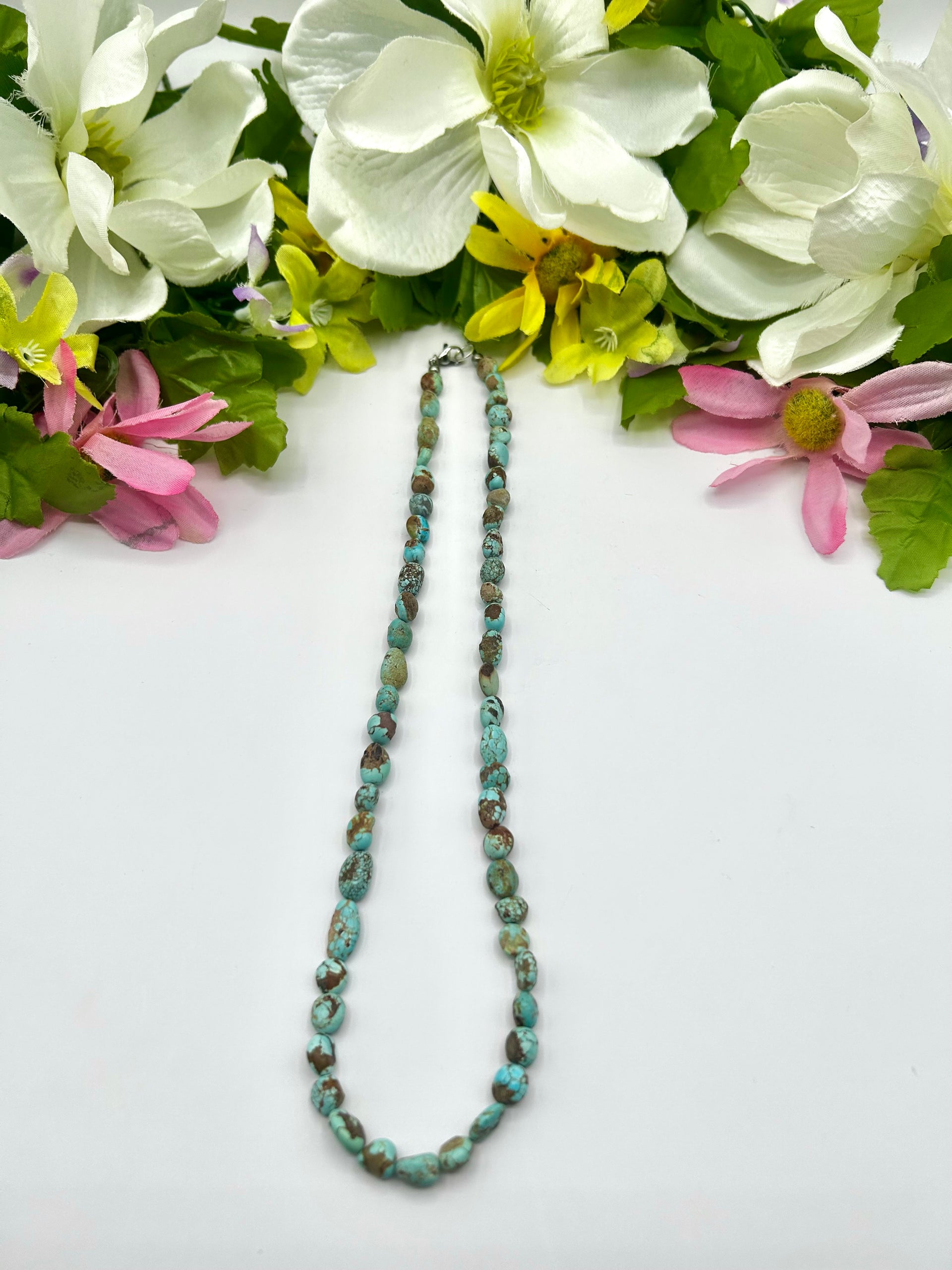 Navajo Made Strung #8 Turquoise Necklace
