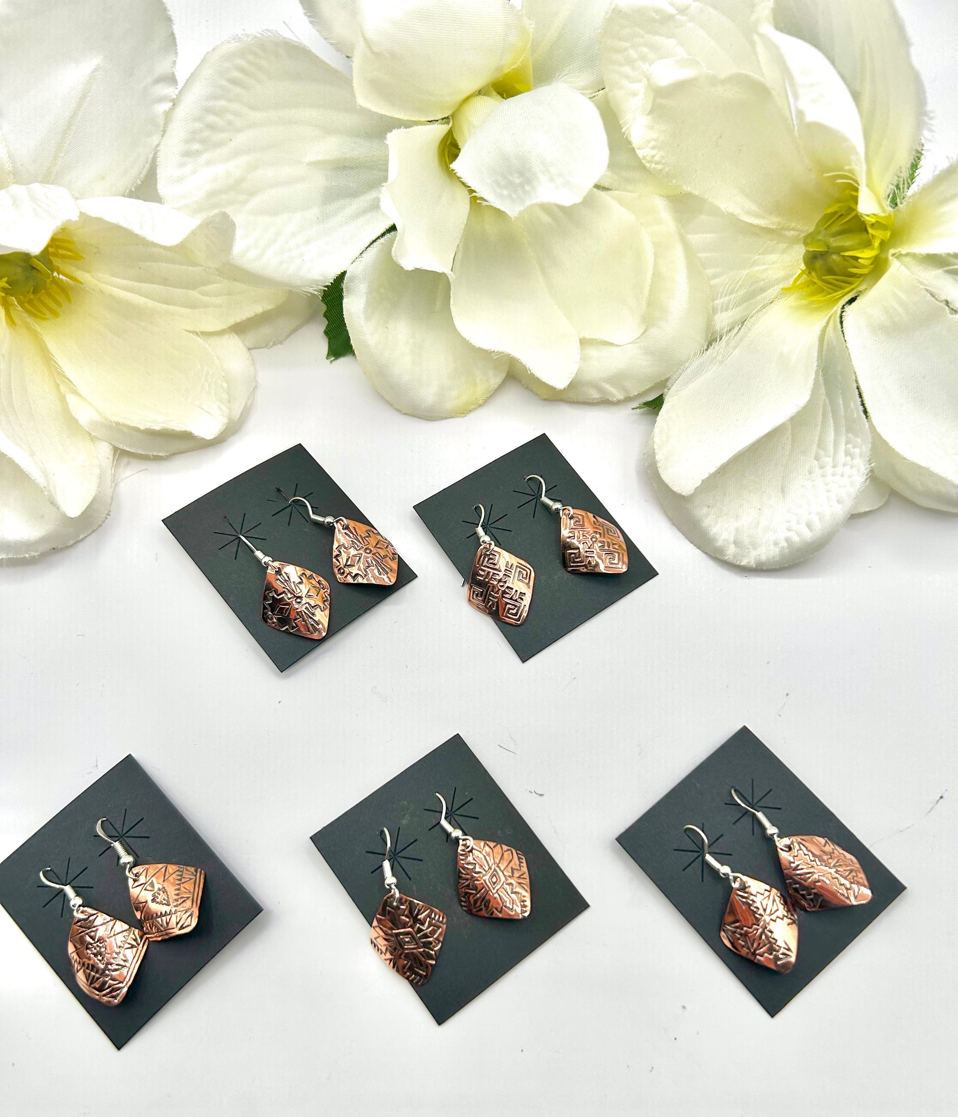 Navajo Made Copper Hook Earrings
