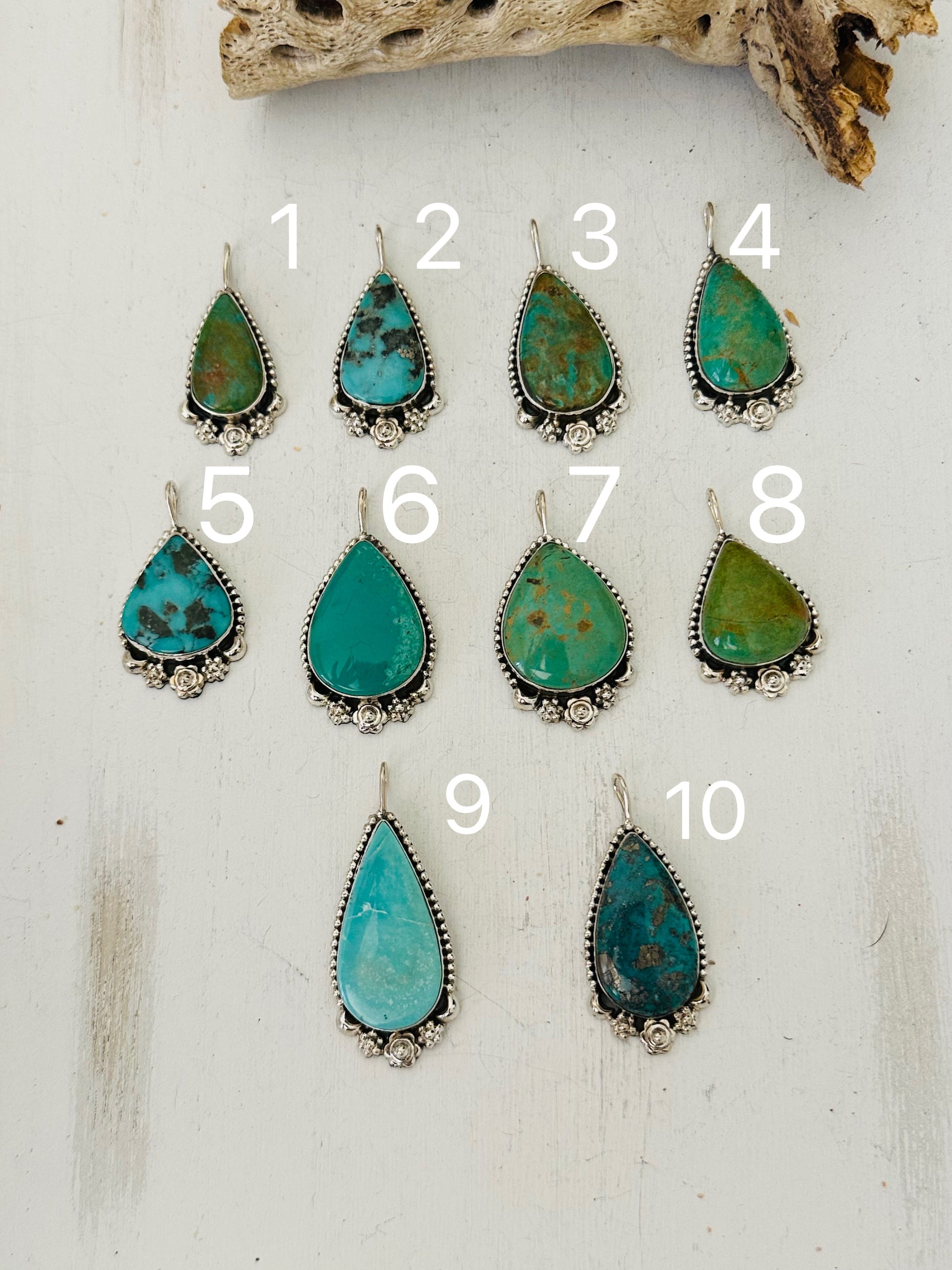Southwest Handmade Kingman Turquoise & Sterling Silver Pendant