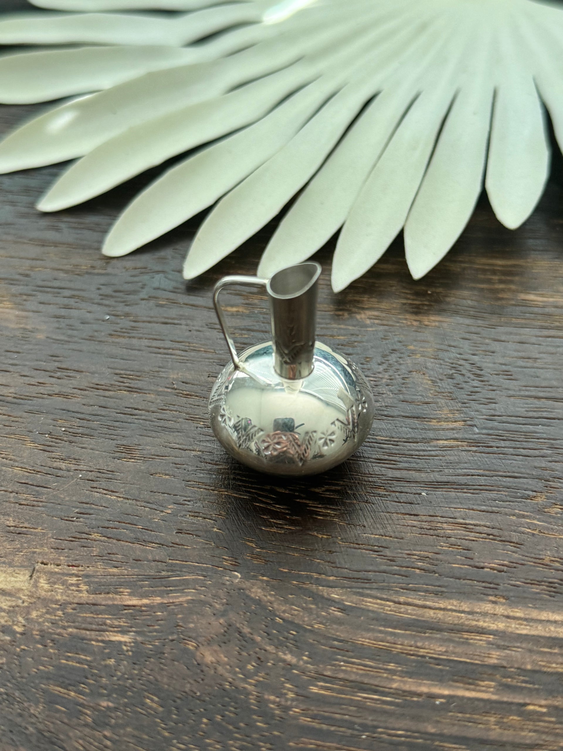Navajo Made Sterling Silver Vase