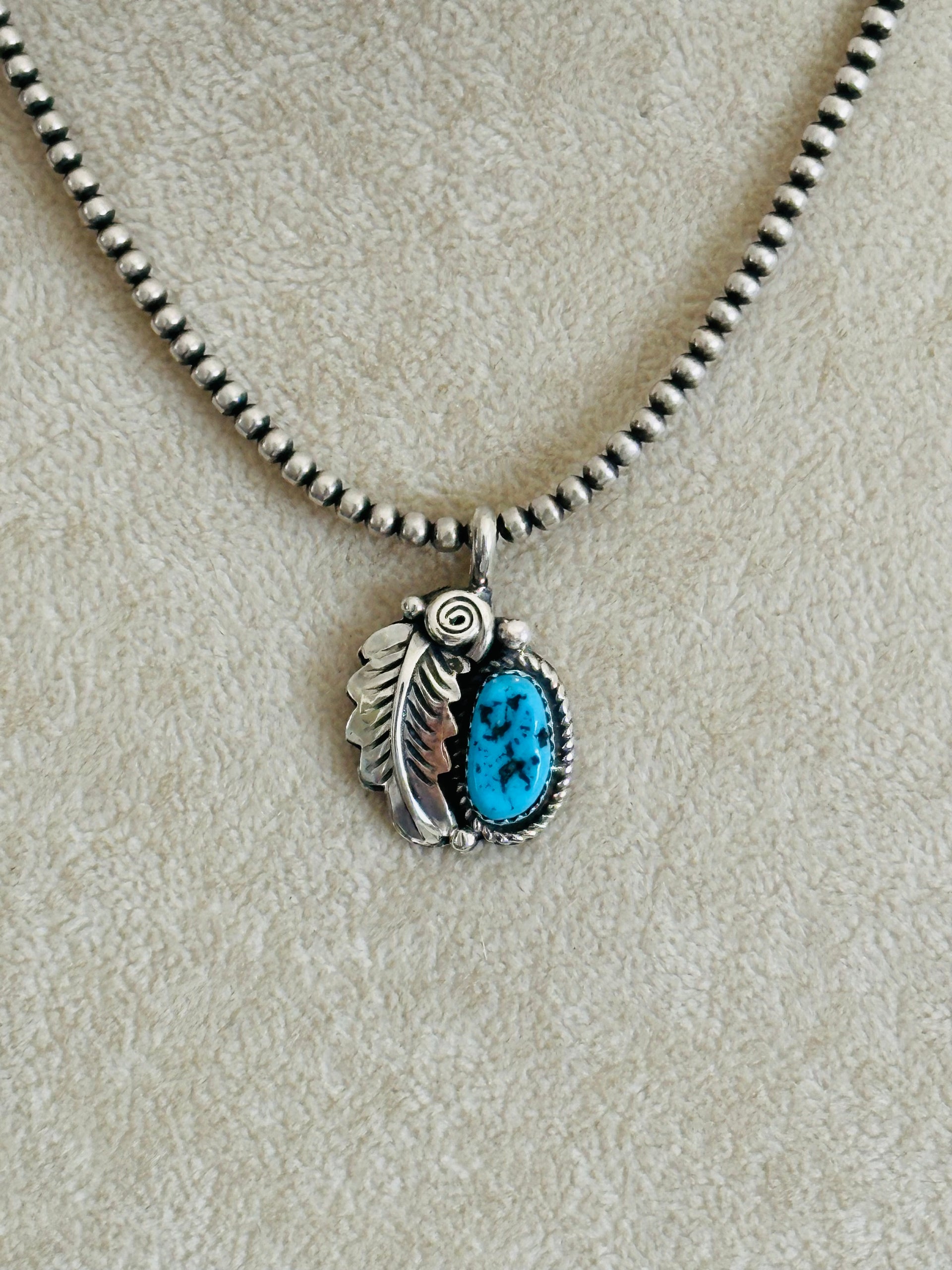 Julia Etsitty Kingman Turquoise & Sterling Silver Pendants
