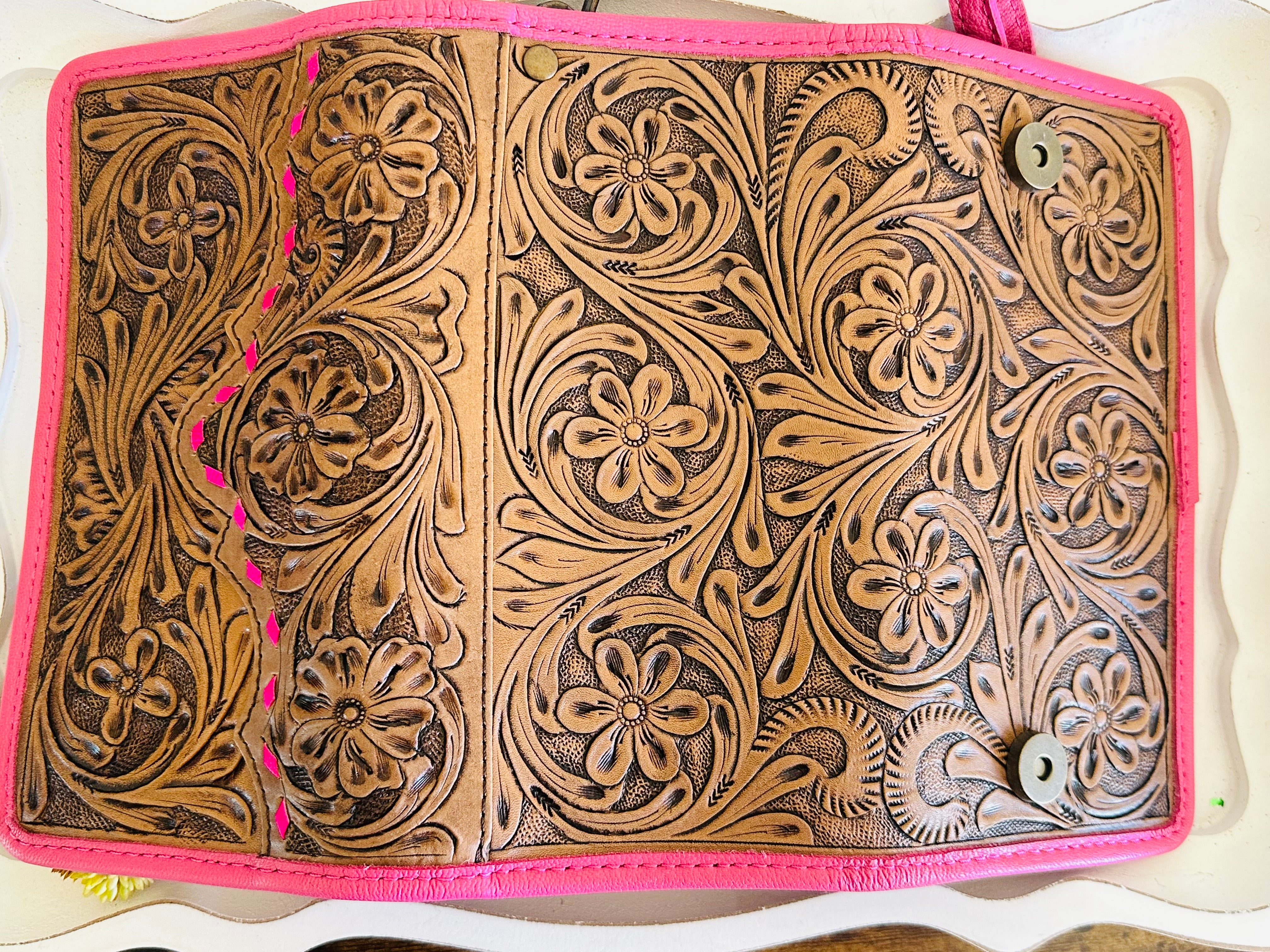 Genuine Tooled Leather Wallet/Clutch