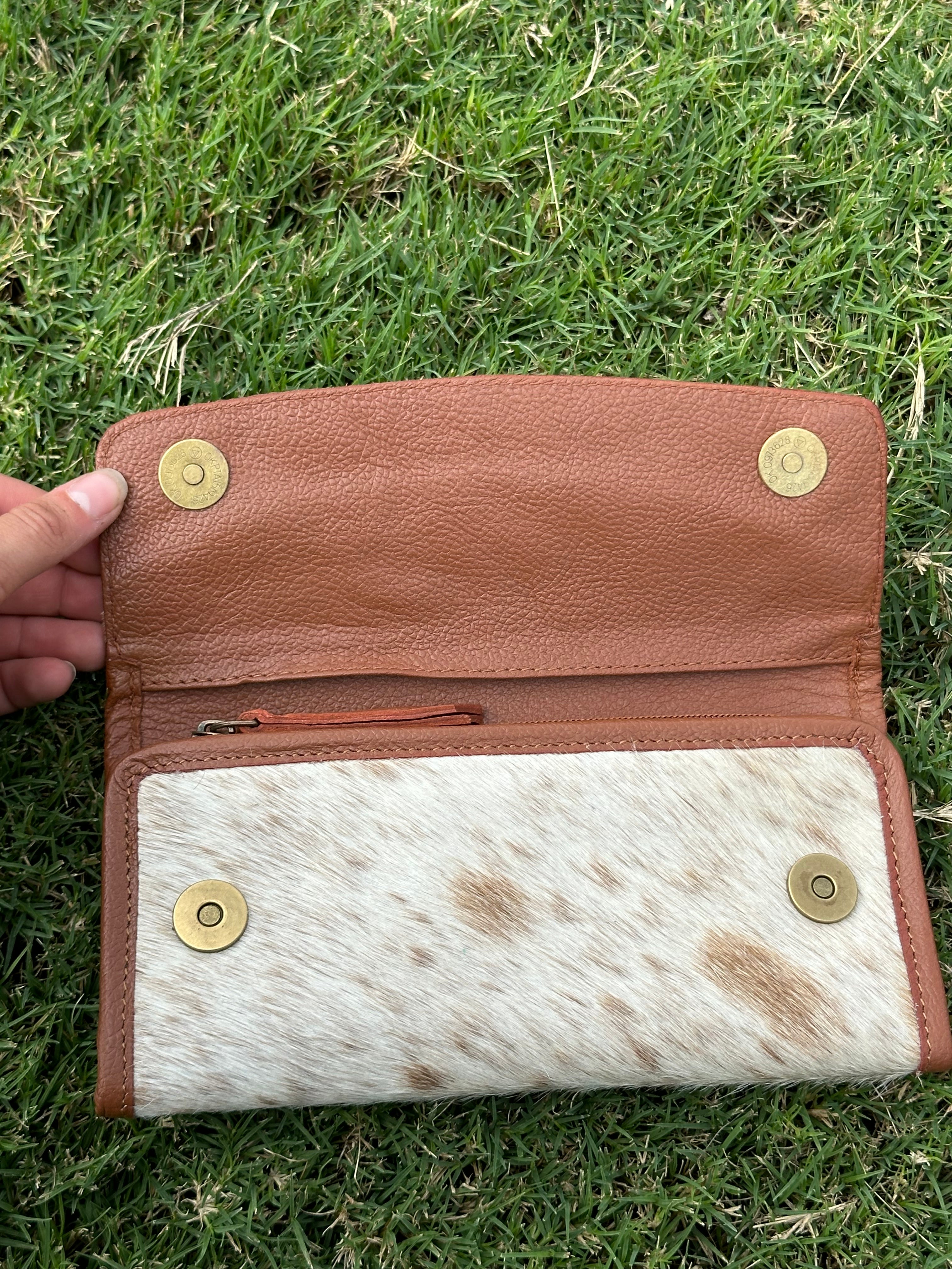 Genuine Tooled Leather Cowhide Wallet