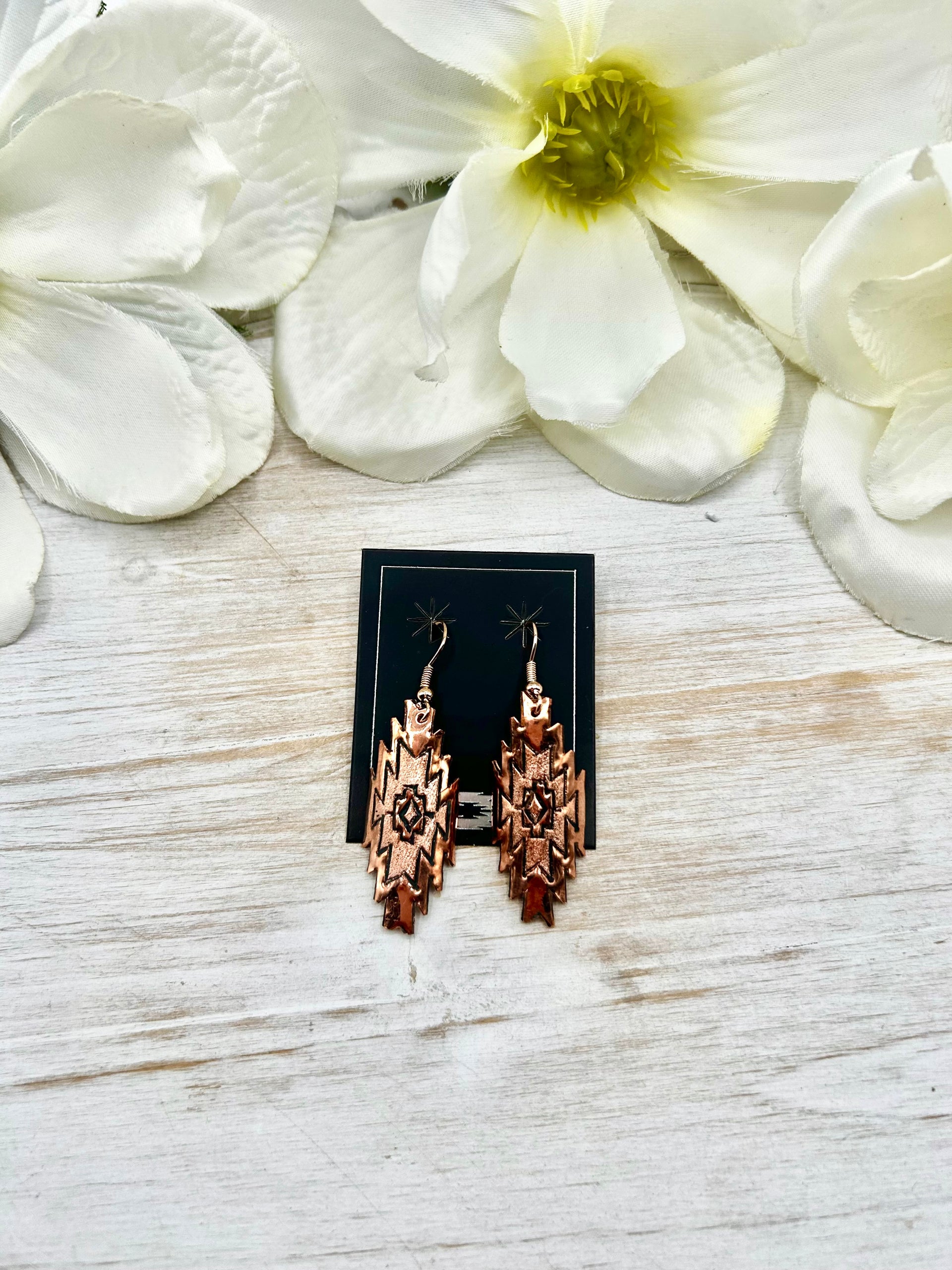 Navajo Made Copper Hook Earrings