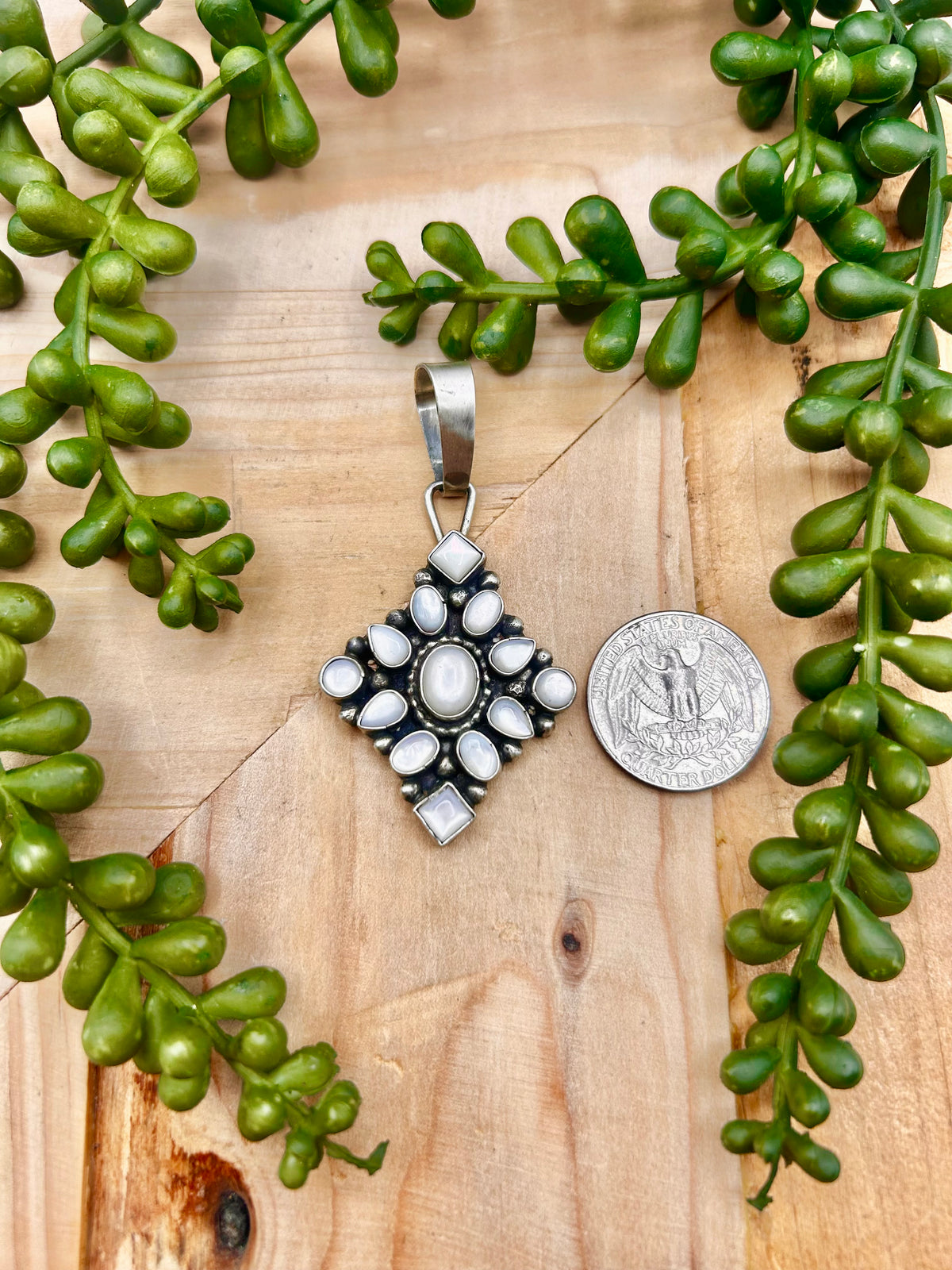 Travis Jim Mother of Pearl & Sterling Silver Pendant
