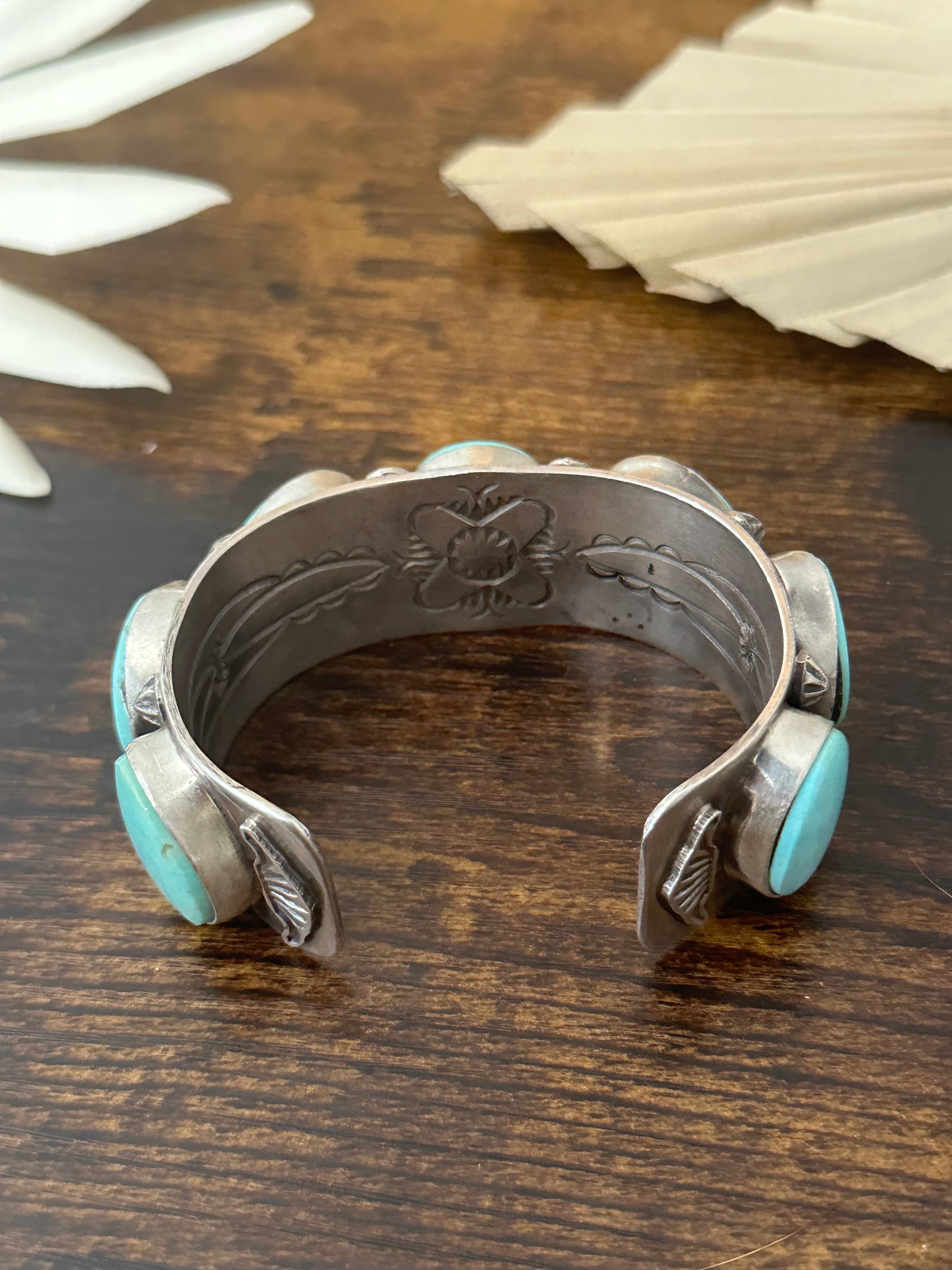 Dustin Francisco Kingman Turquoise & Sterling Silver Cuff Bracelet