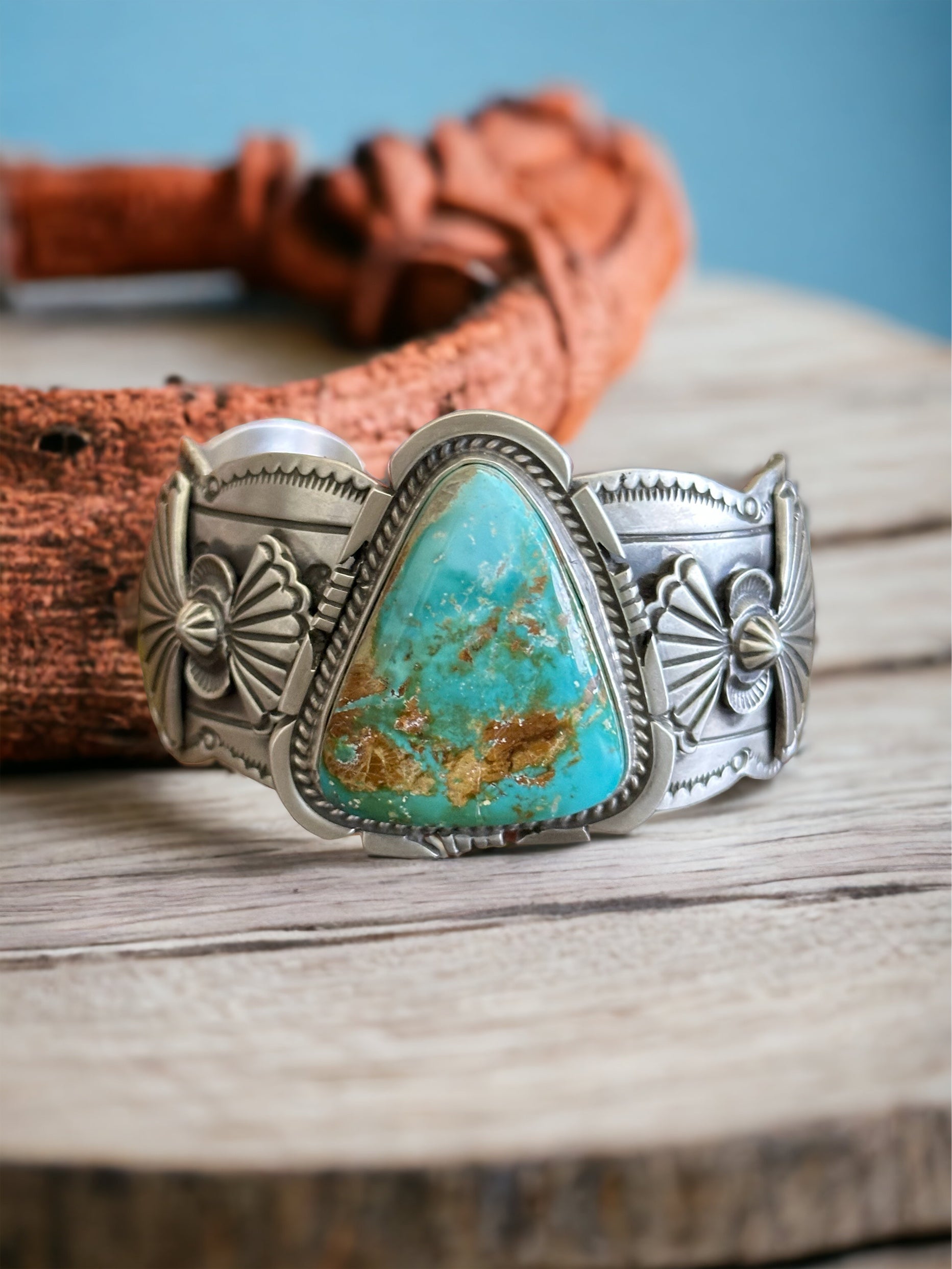 LeRoy James Royston Turquoise & Sterling Silver Cuff Bracelet