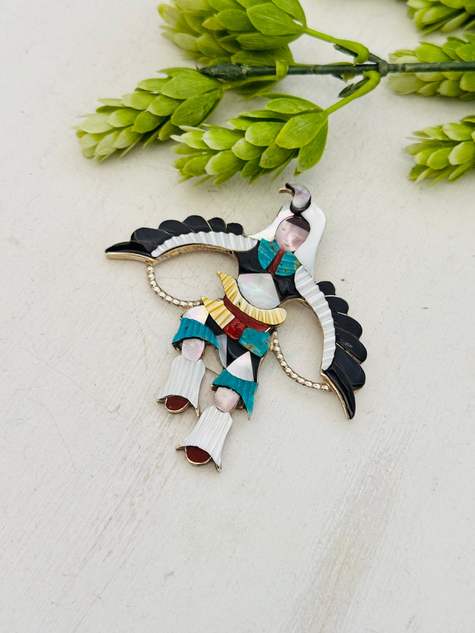 Jonathan Bayook Multi Stone & Sterling Silver Pendant/Pin