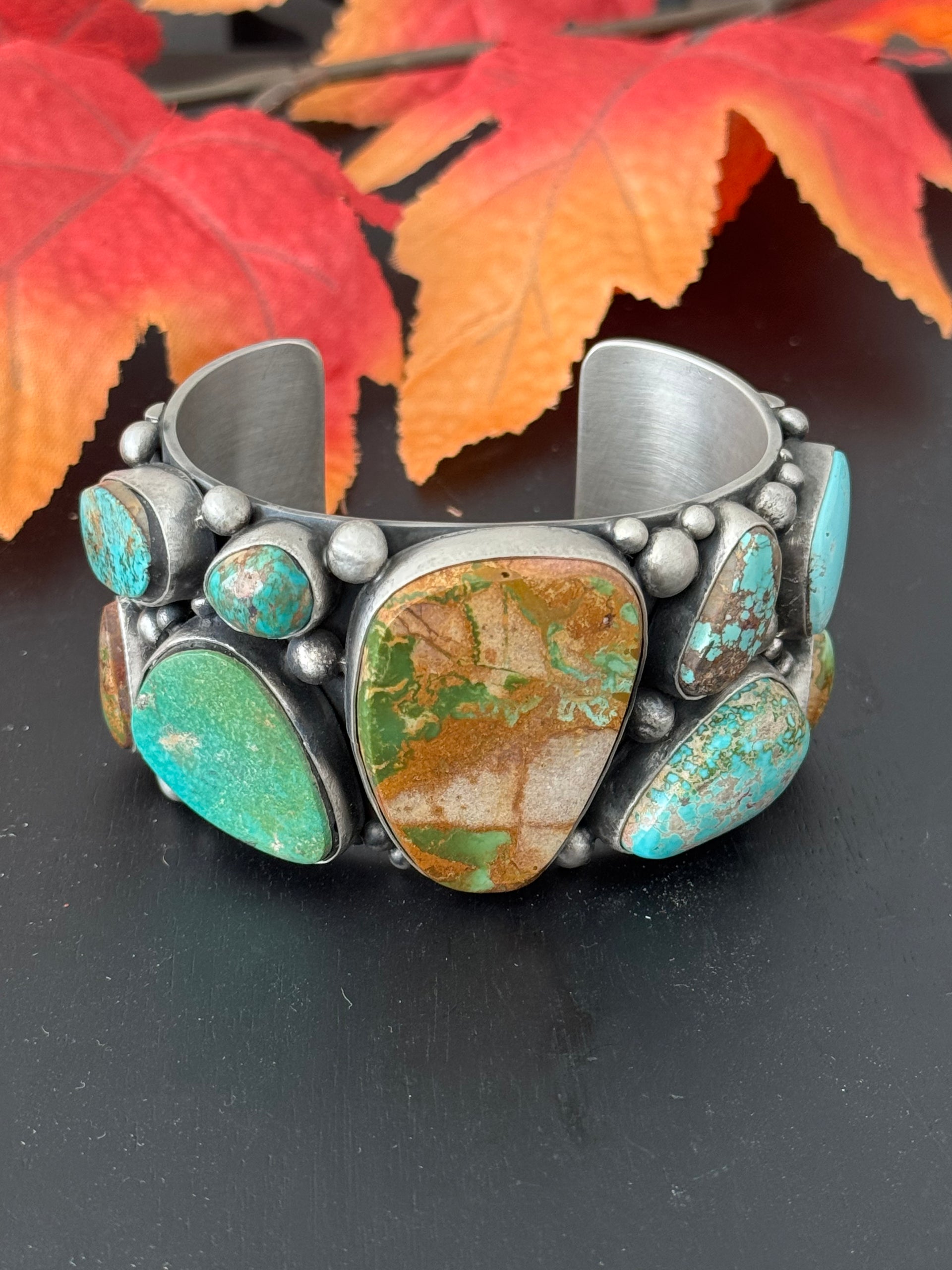 Ronald Tom Royston Turquoise & Sterling Silver Cuff Bracelet