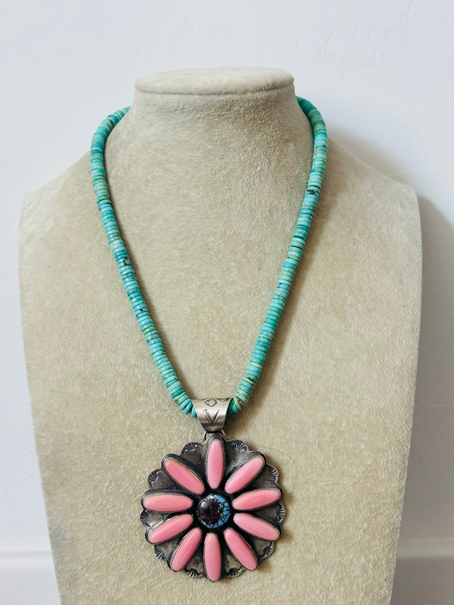 D Boyd Ashley Multi Stone & Sterling Silver Cluster Pendant