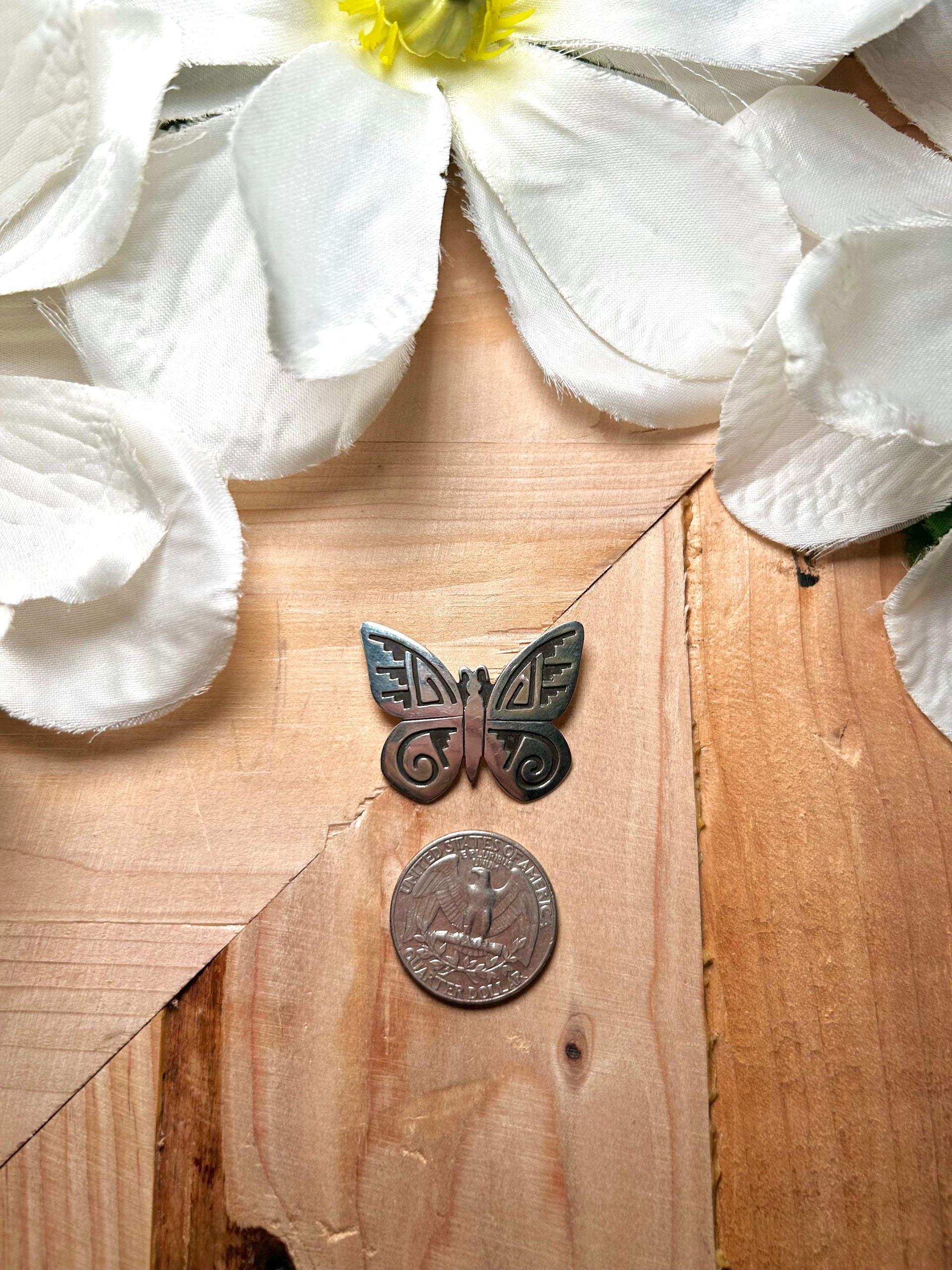 Hopi Made Sterling Silver Pin