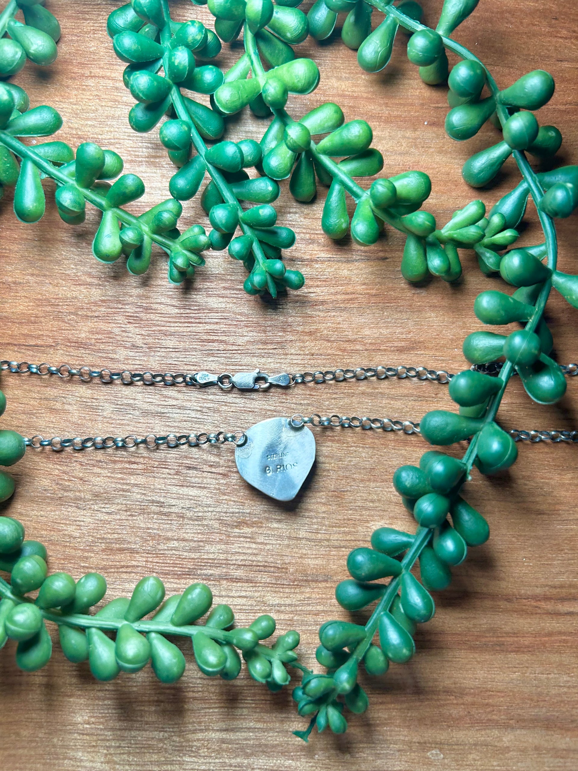 Navajo Cotton Candy Dahlia & Sterling Silver Necklace