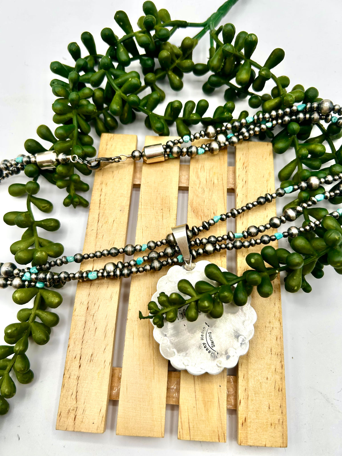 Danny Henio Royston Turquoise & Sterling Silver Necklace