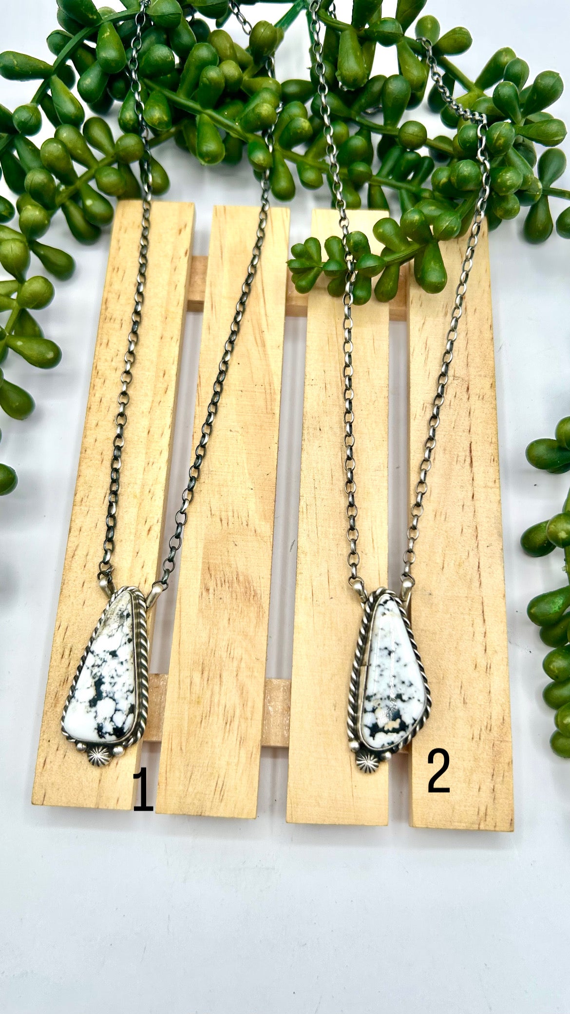 Chassily Belone White Buffalo & Sterling Silver Necklace