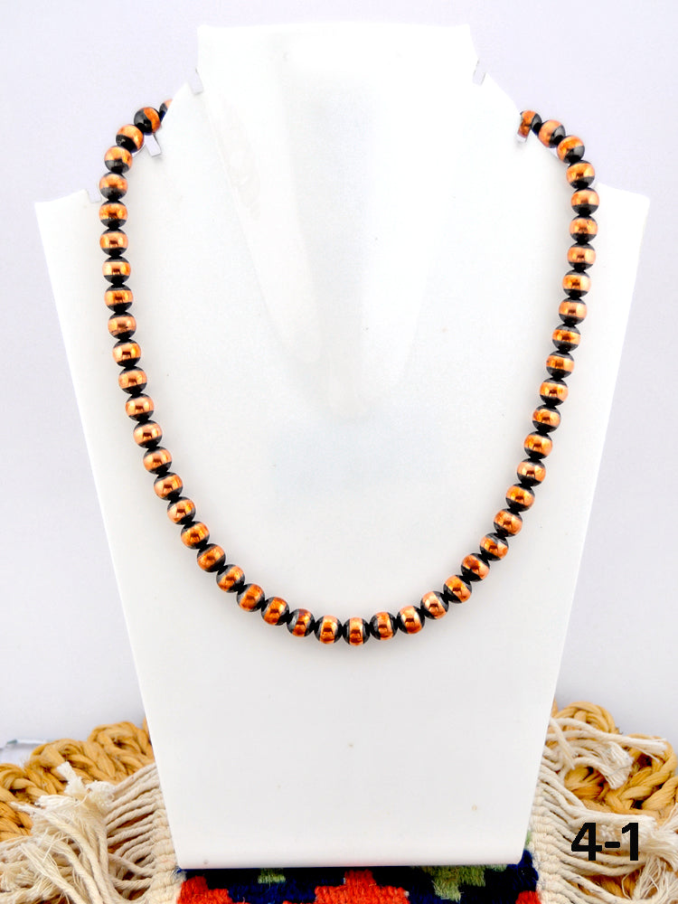 Southwest Handmade Copper Beaded Necklace 8mm