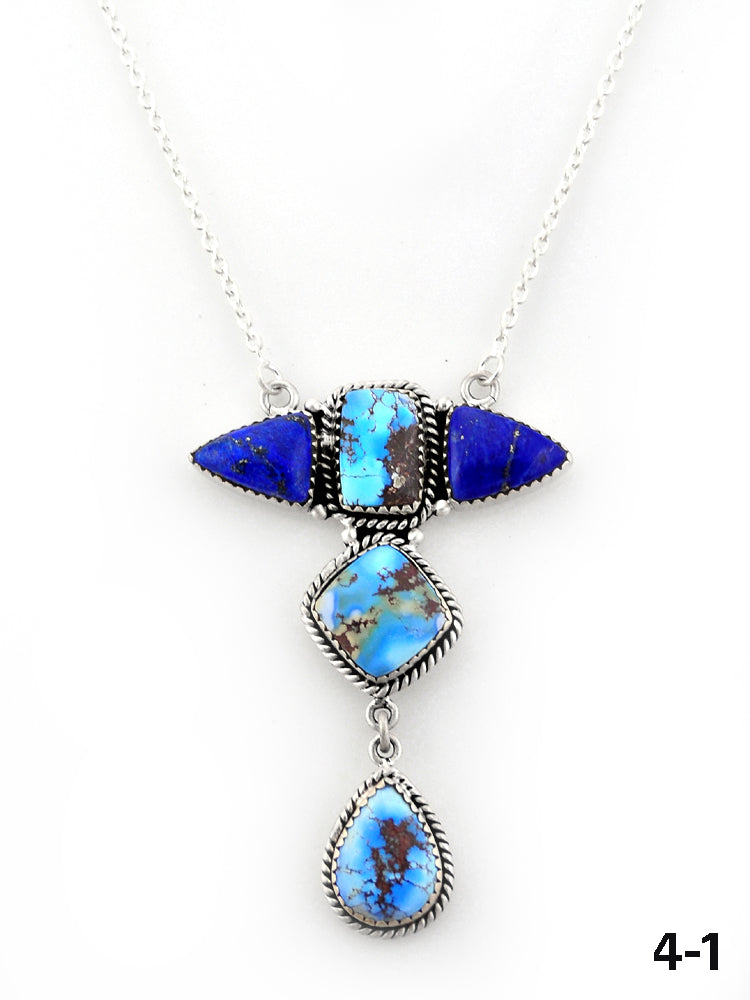 Southwest Handmade Multi Stone & Sterling Silver Necklace