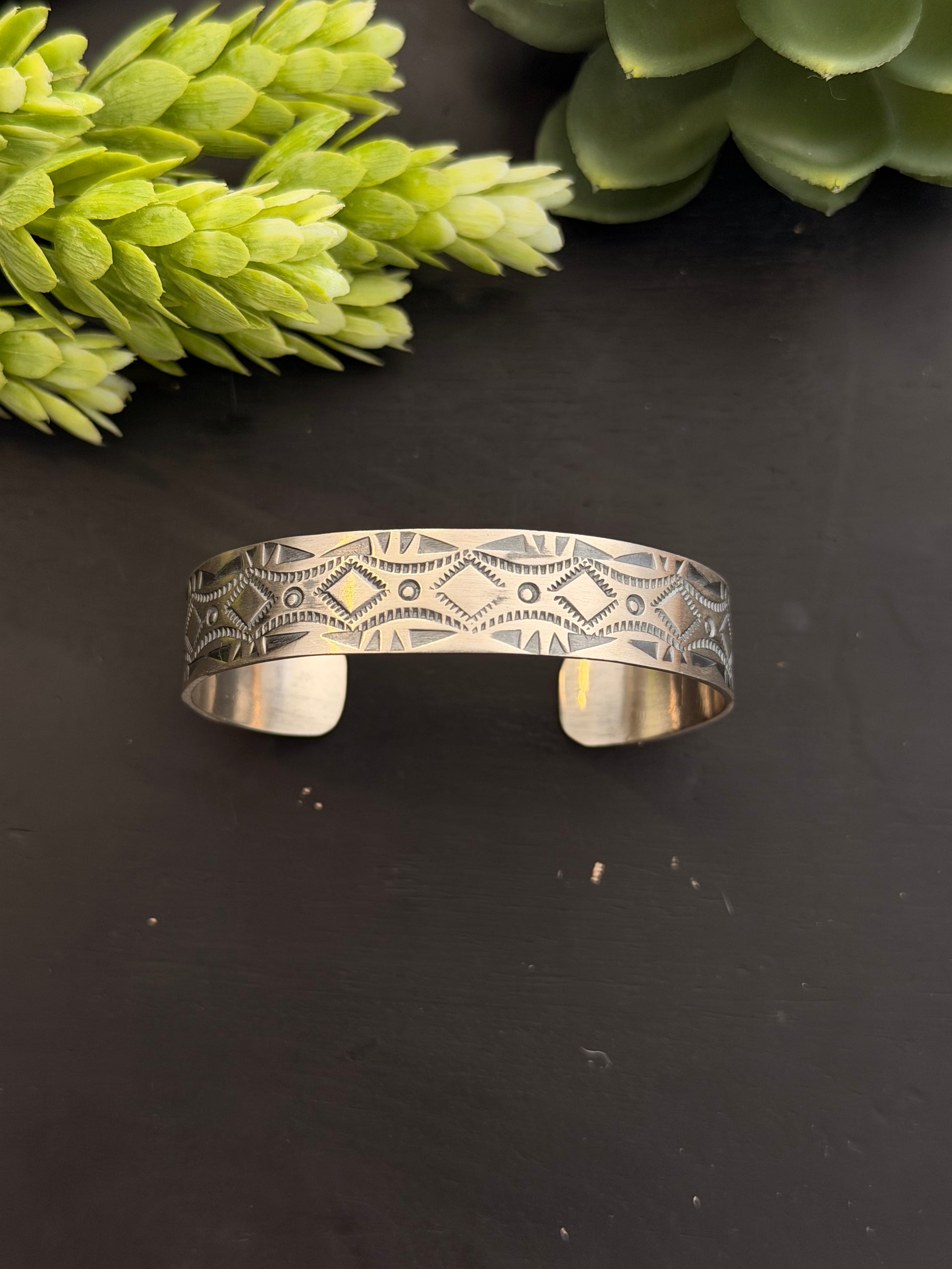 Navajo Made Sterling Silver Cuff Bracelet
