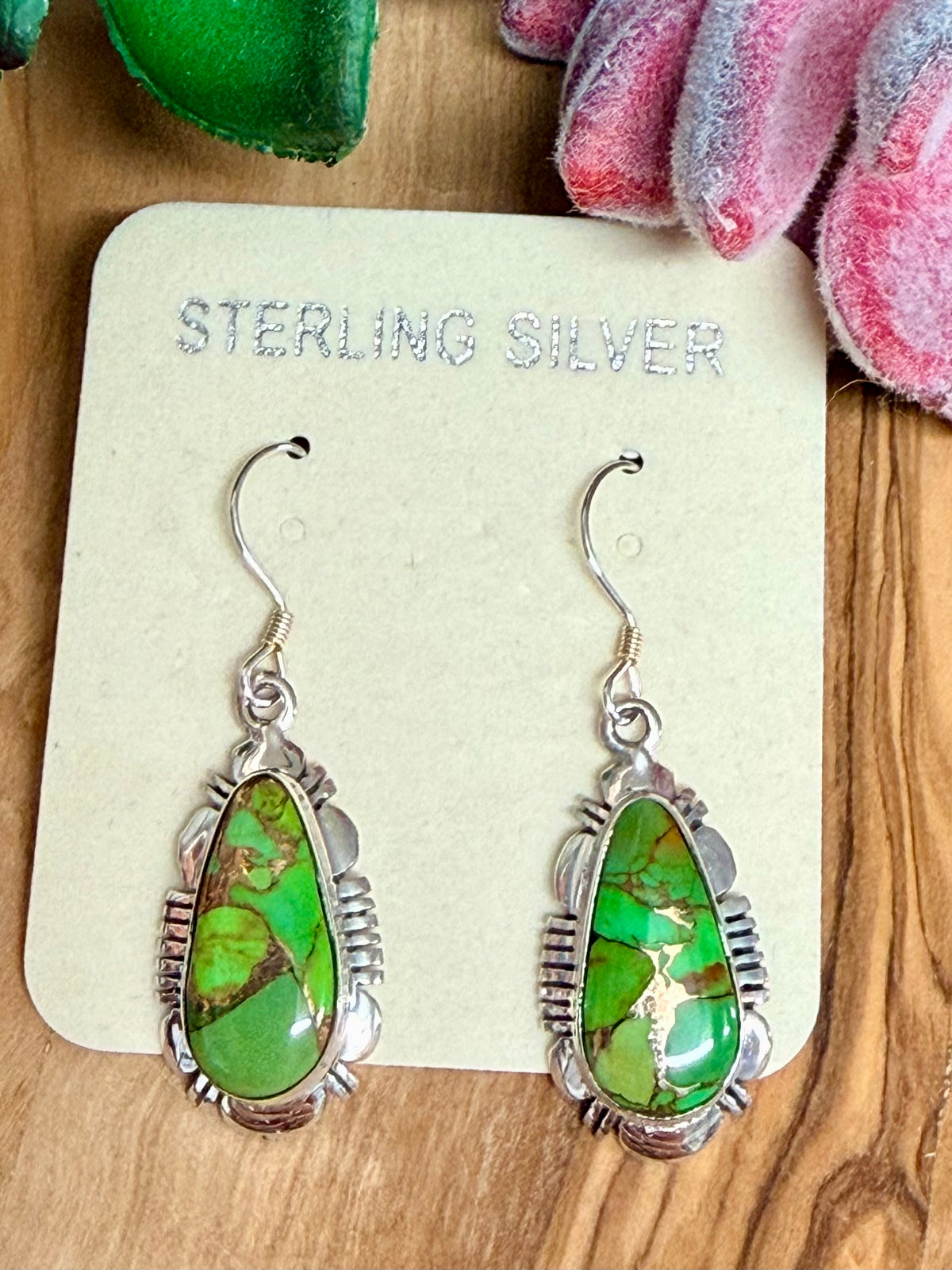 Southwest Handmade Mojave & Sterling Silver Earrings