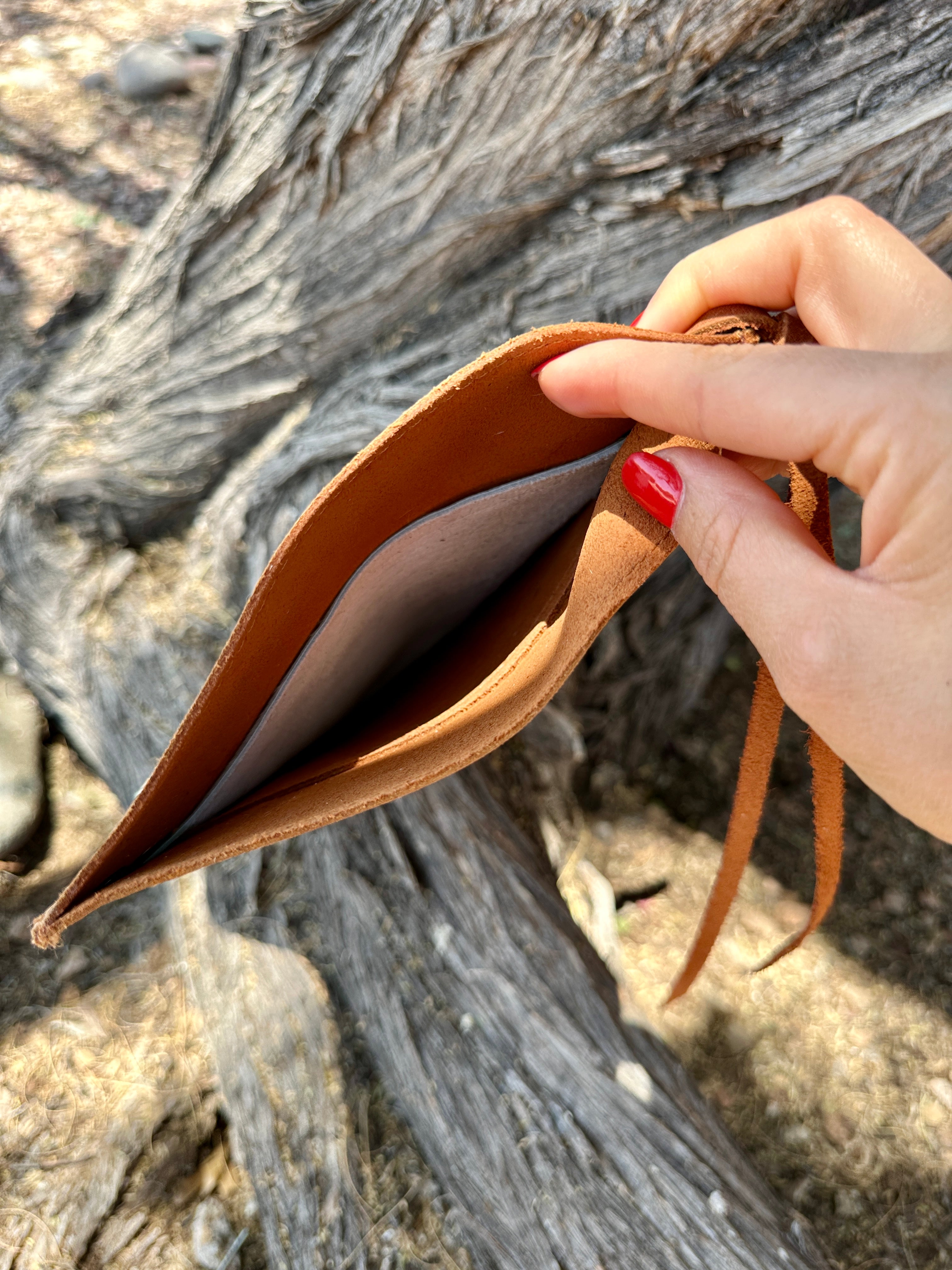 Genuine Tooled Leather Cowhide Stocking