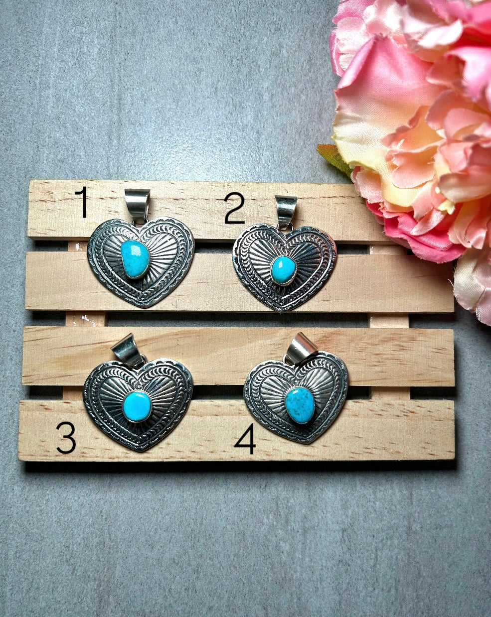 Jereme Delgarito Blue Ridge Turquoise & Sterling Silver Pendant