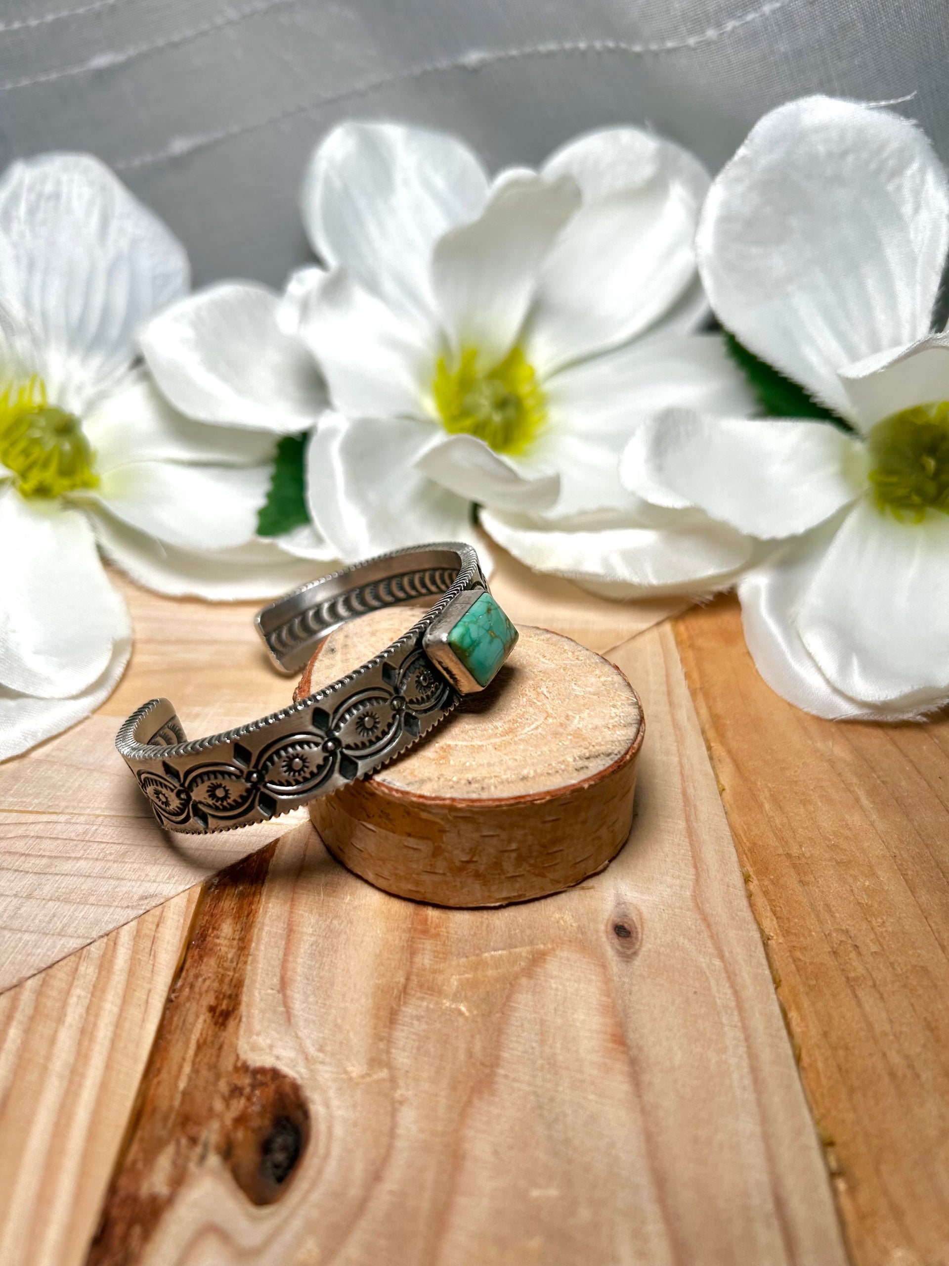 Leroy James Royston Turquoise & Sterling Silver Cuff Bracelet
