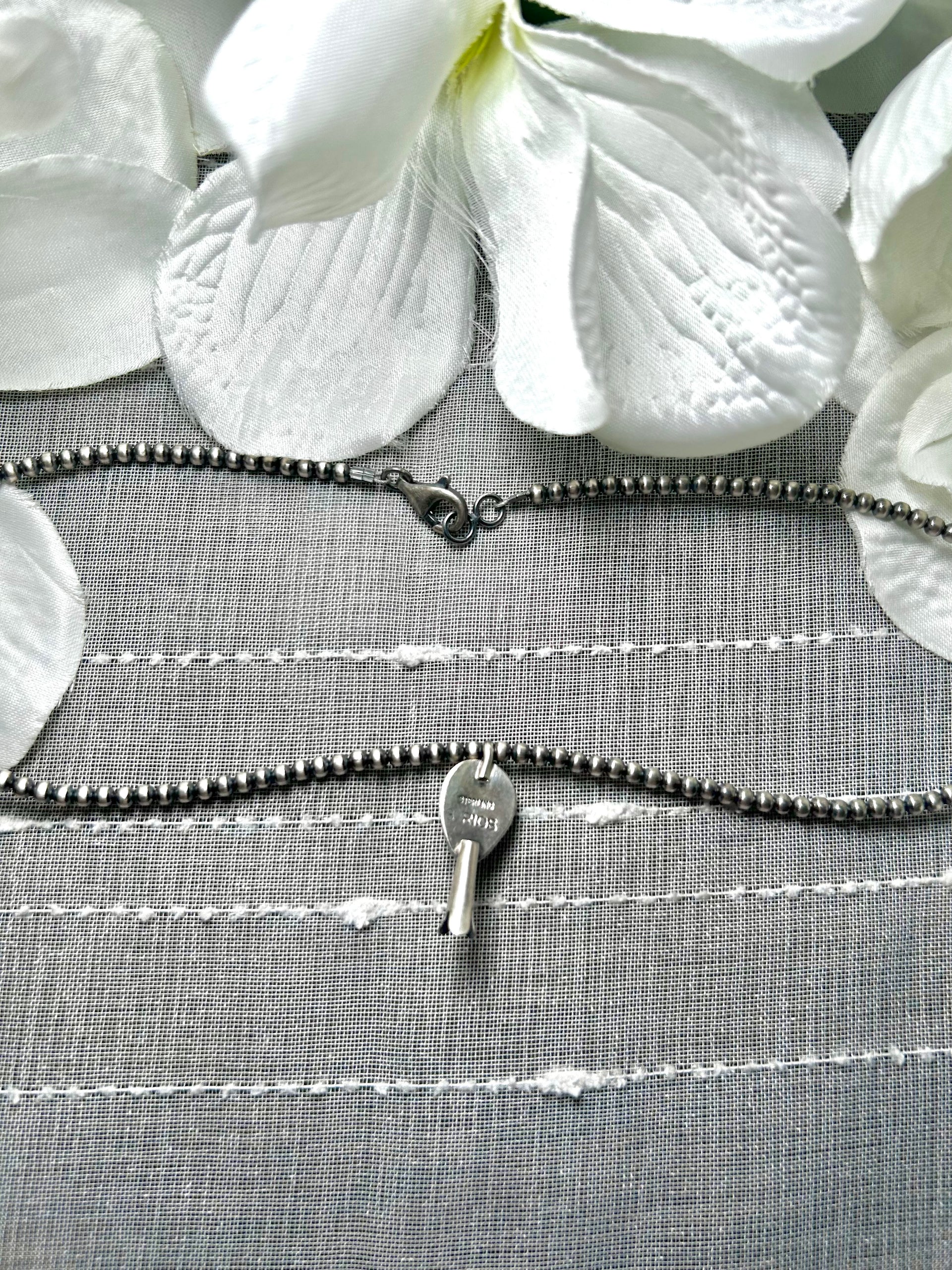 George Rios Cotton Candy Dahlia & Sterling Silver Necklace