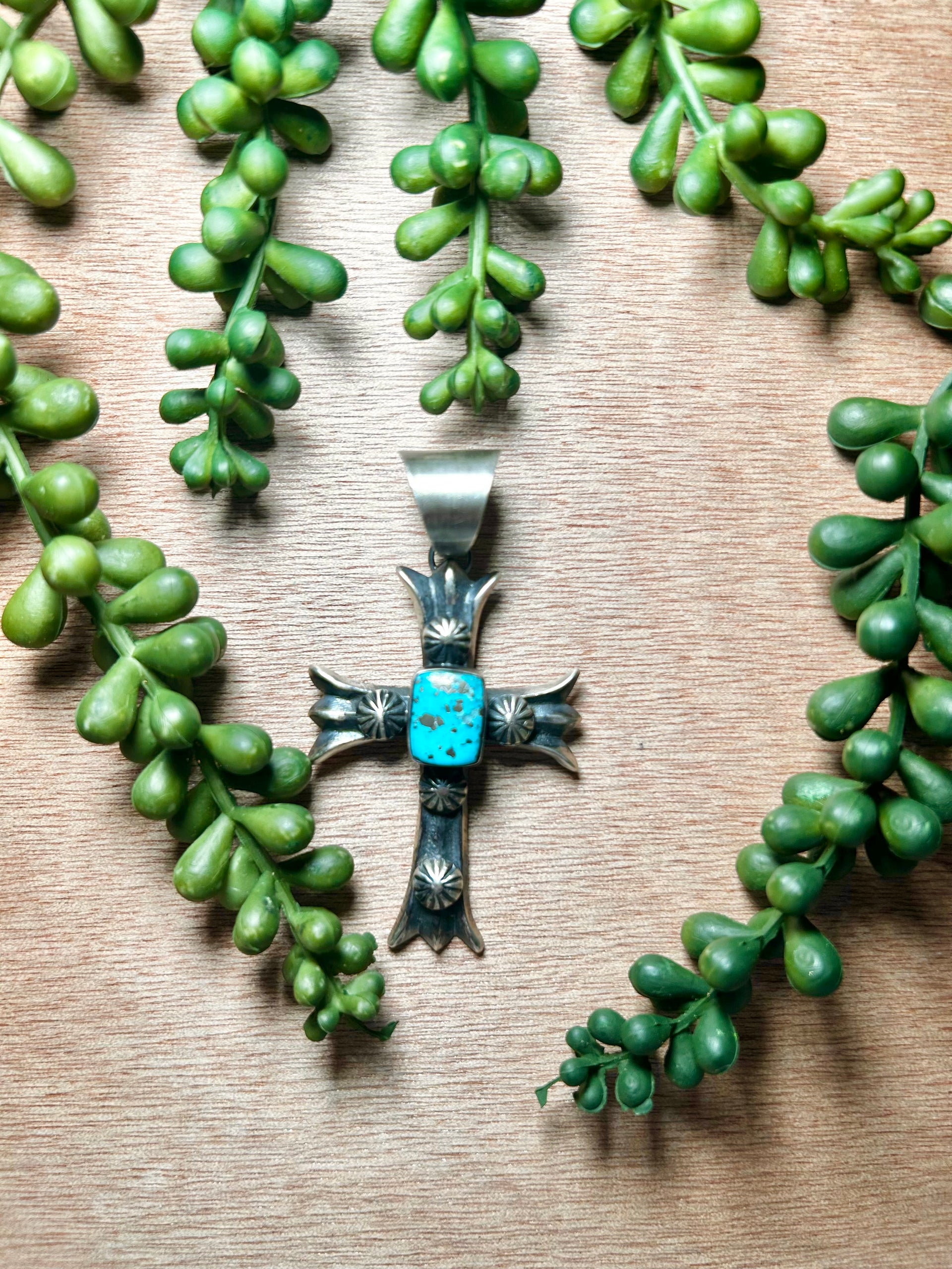 Chimney Butte Blue Ridge Turquoise & Sterling Silver Pendant