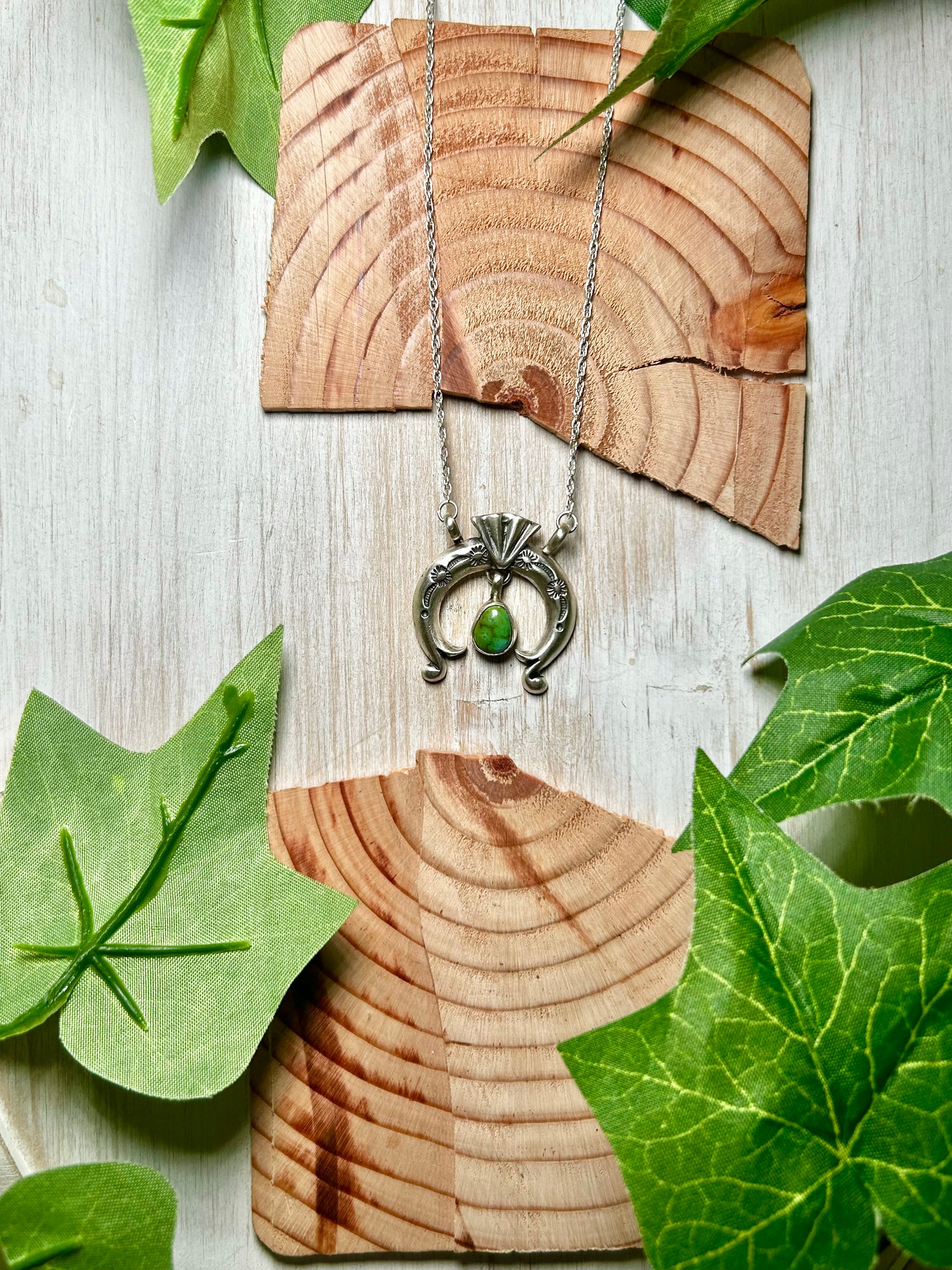 Gary Shorty Sonoran Gold Turquoise & Sterling Silver Necklace