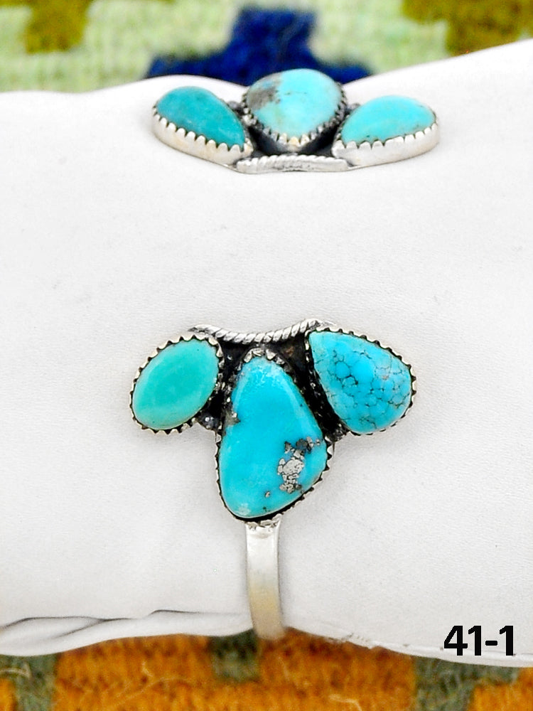 Southwest Made Campitos Turquoise & Sterling Silver Cuff Bracelet