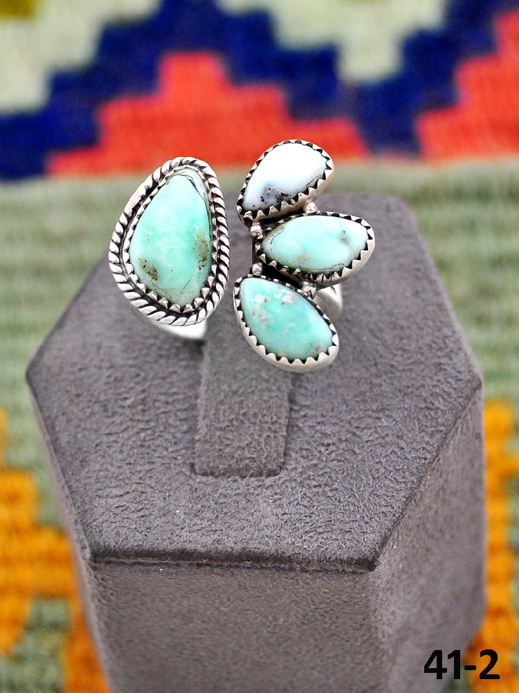Southwest Handmade PalomaTurquoise & Sterling Silver Adjustable Ring