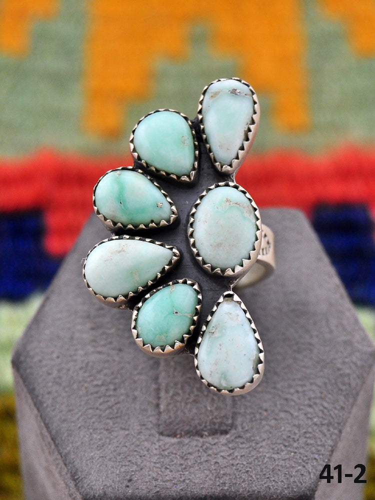 Southwest Made Paloma & Sterling Silver Adjustable Ring