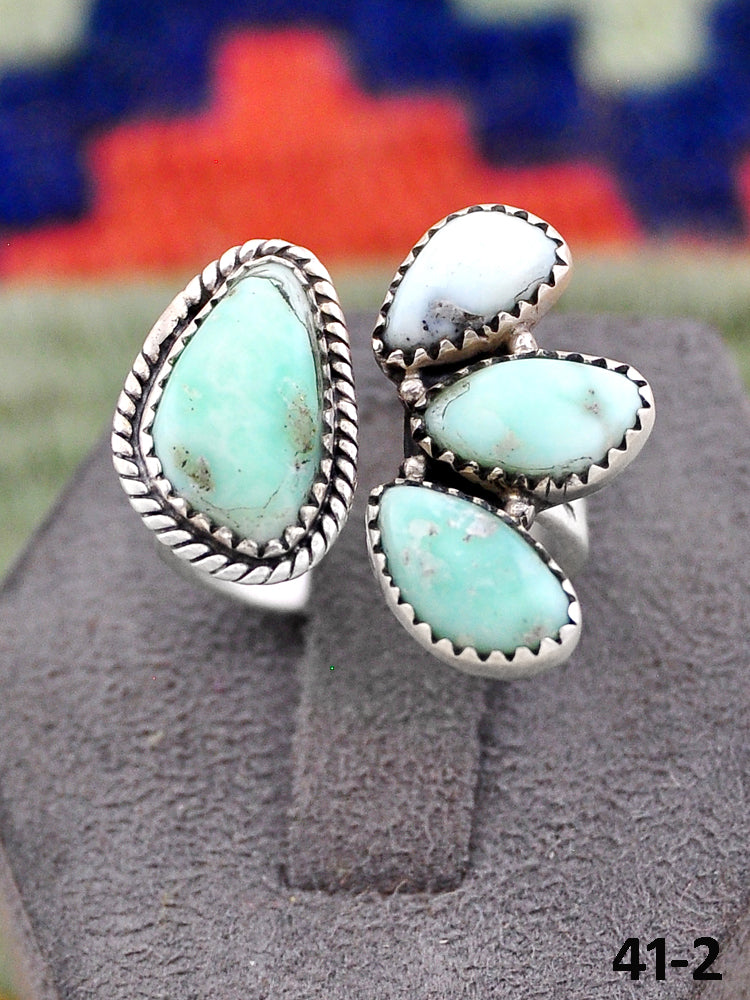 Southwest Handmade PalomaTurquoise & Sterling Silver Adjustable Ring