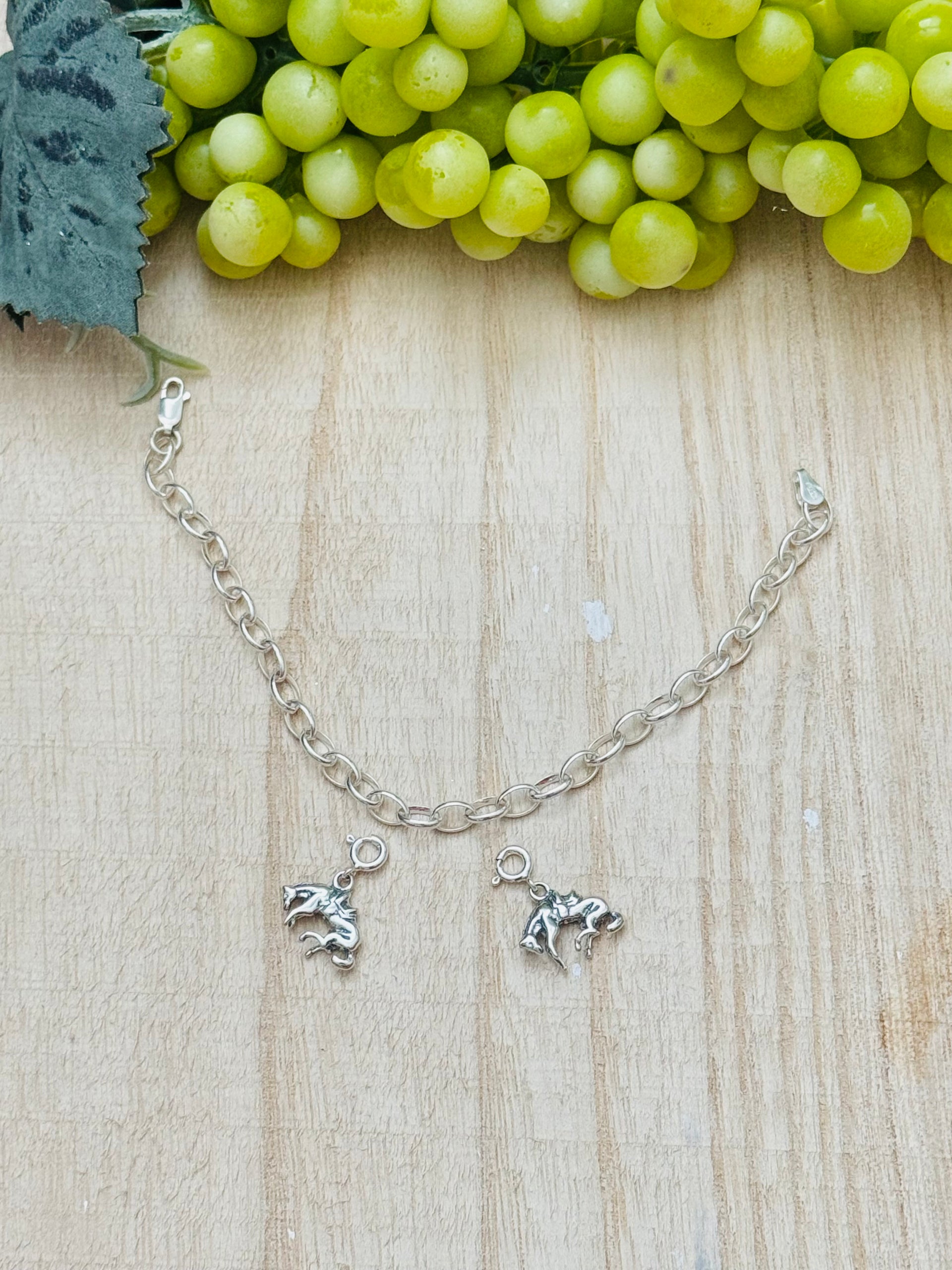 Navajo Made Sterling Silver Bucking Horse Cast Charms