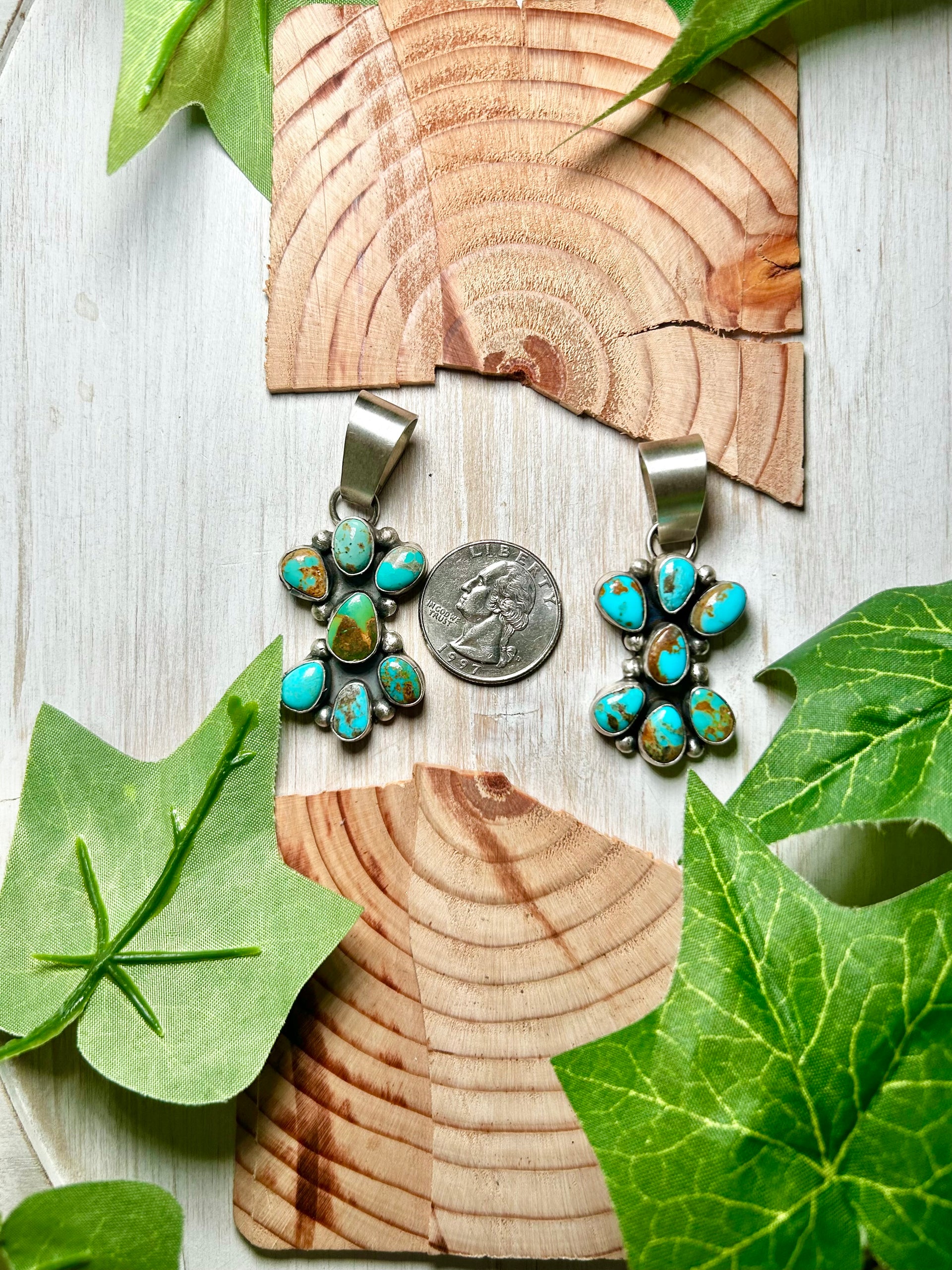 Timothy Yazzie Kingman Turquoise & Sterling Silver Pendant