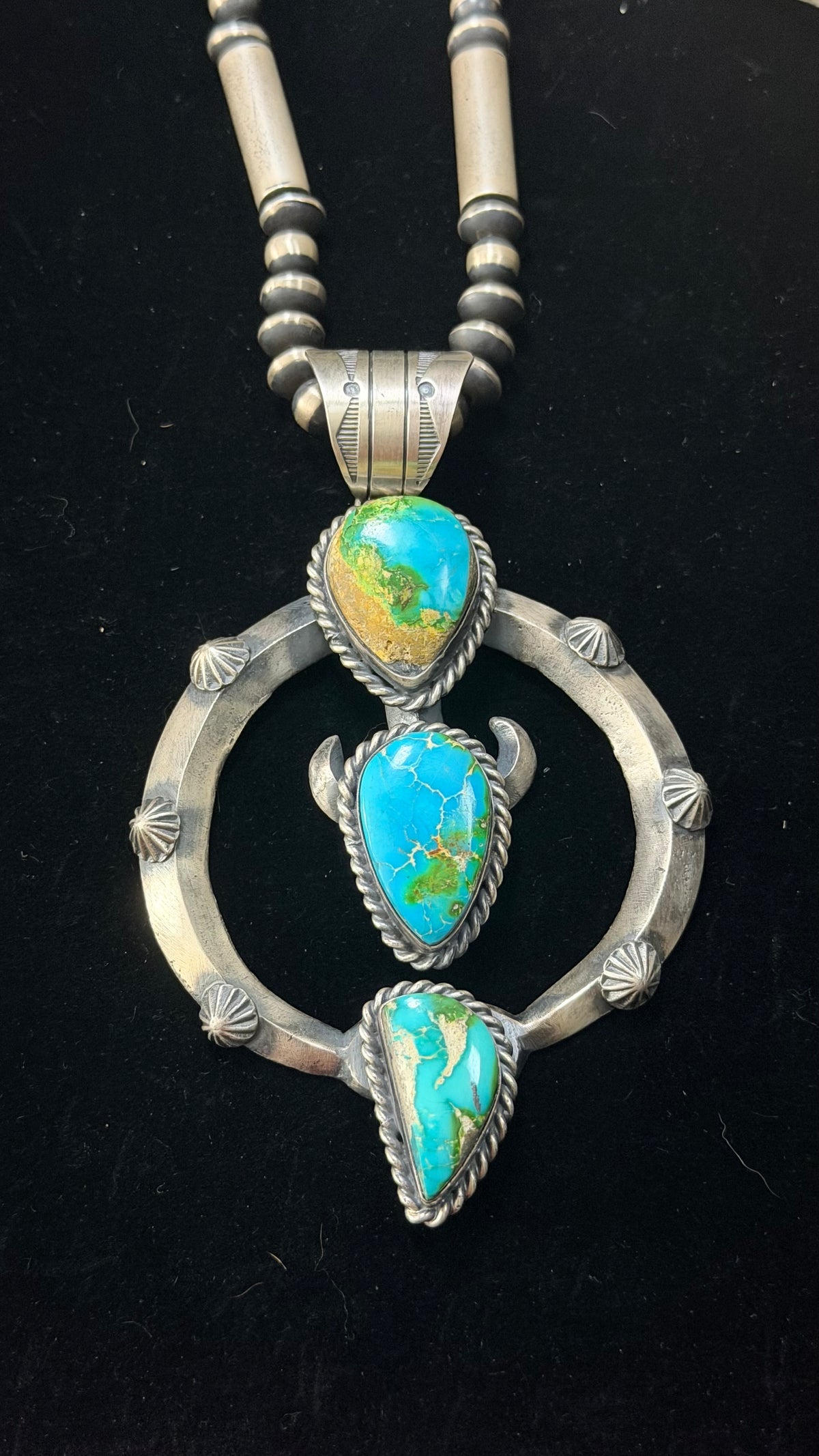 Chimney Butte Sonoran Mountain Turquoise & Sterling Silver Pendant