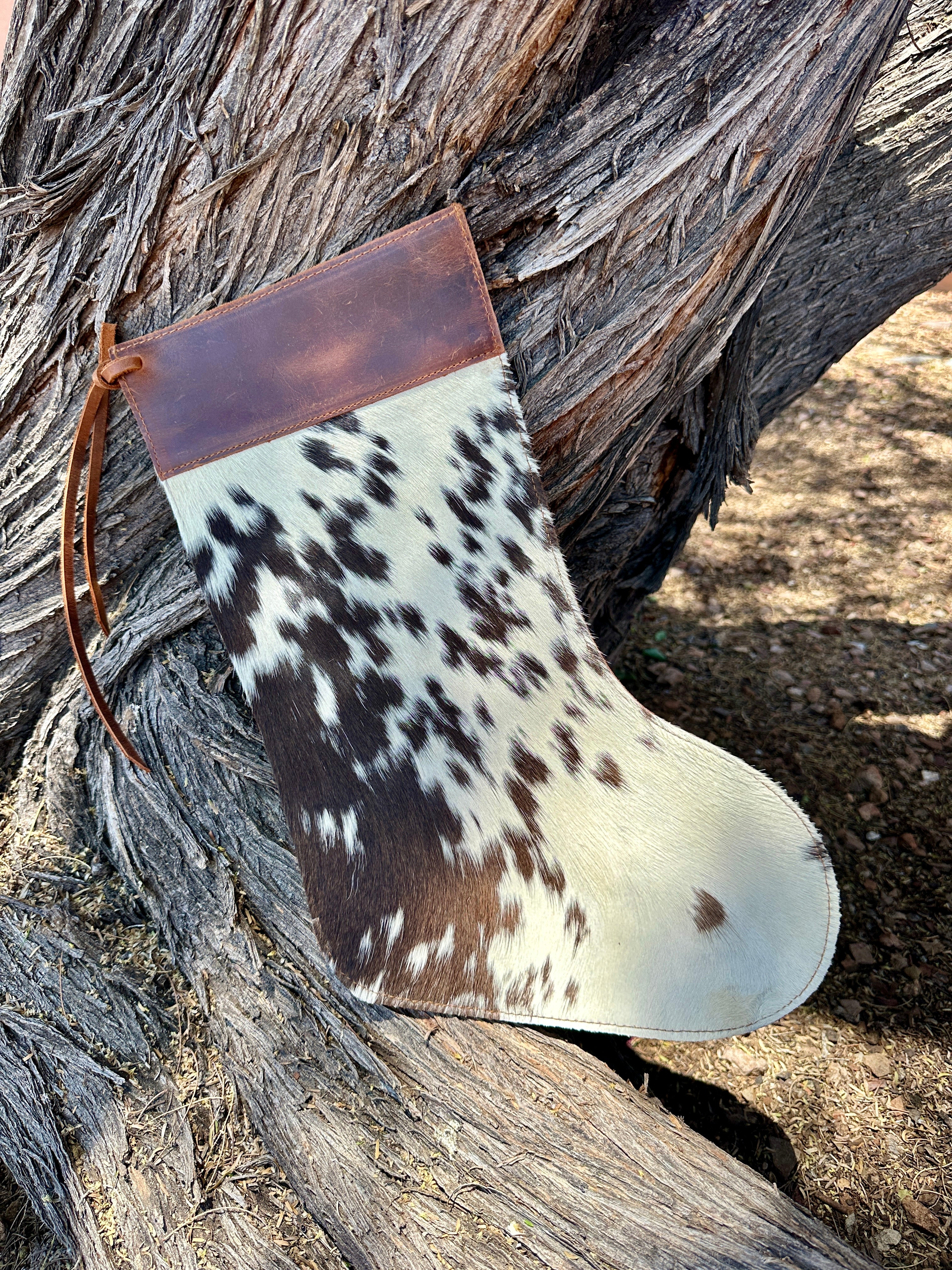 Genuine Tooled Leather Cowhide Stocking