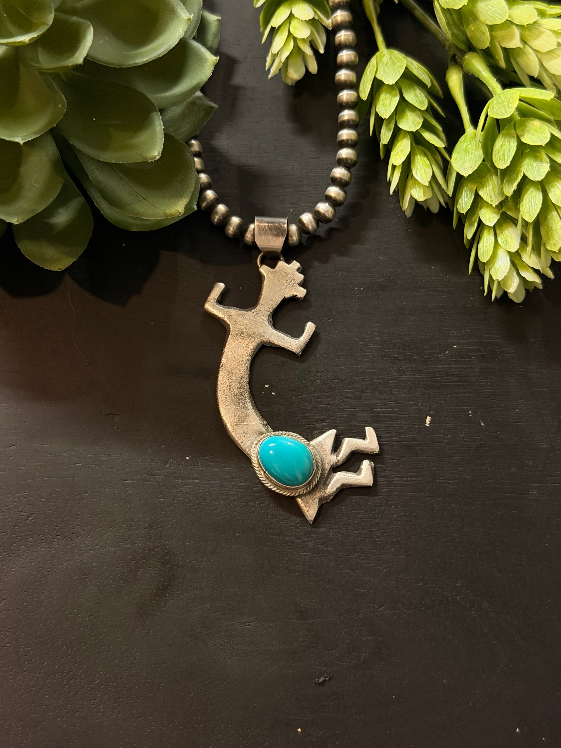 Rick Tolino Kingman Turquoise & Sterling Silver Pendant