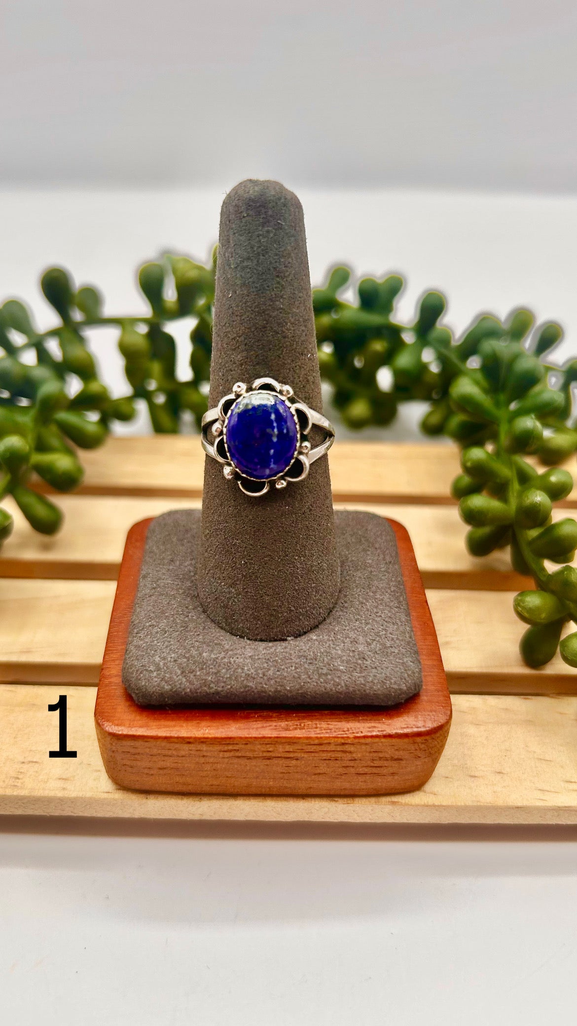 Navajo Made Lapis & Sterling Silver Ring