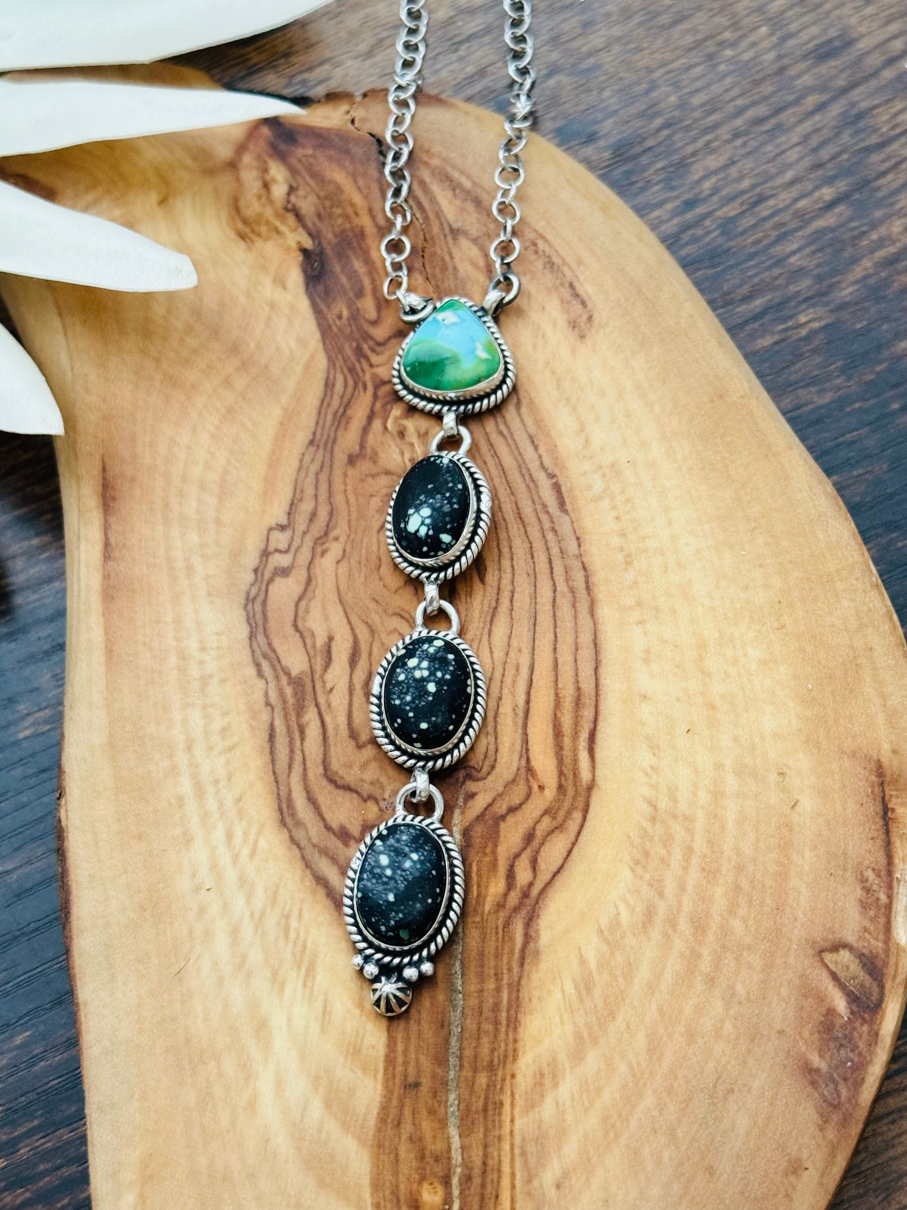 Southwest Handmade Multi Stone & Sterling Silver Necklace