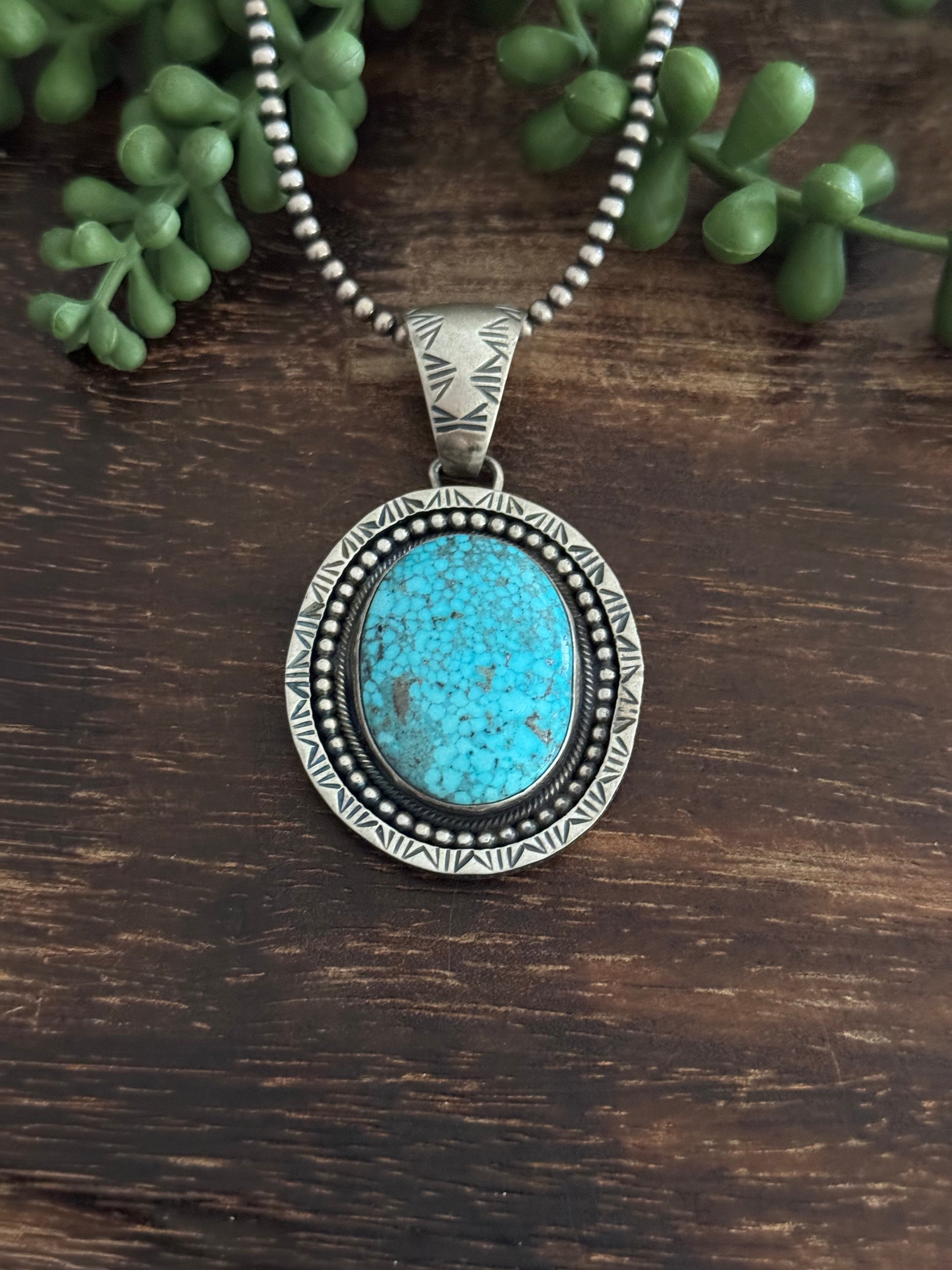 Boyd Ashley Kingman Turquoise & Sterling Silver Pendant