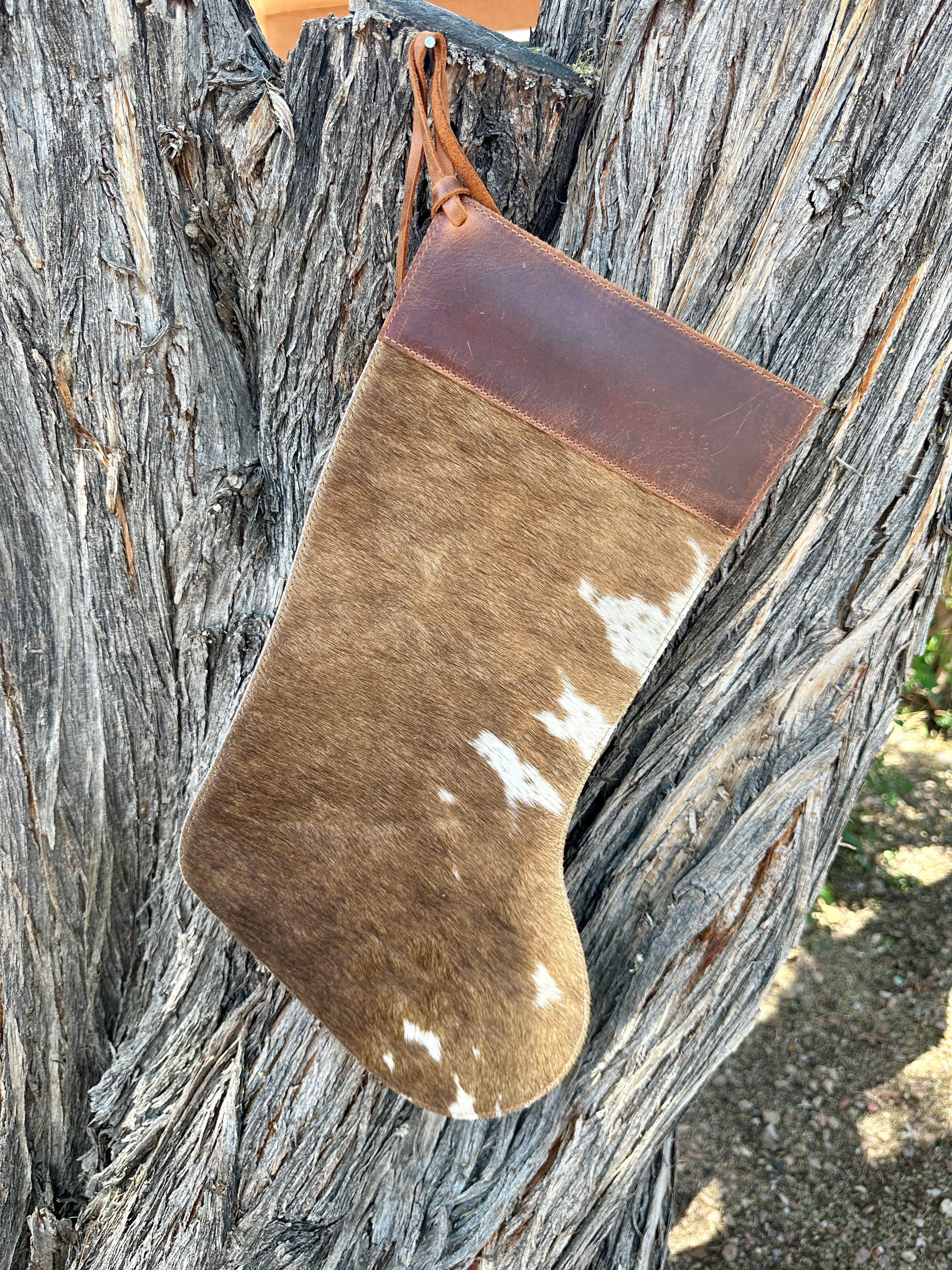 Genuine Tooled Leather Cowhide Stocking