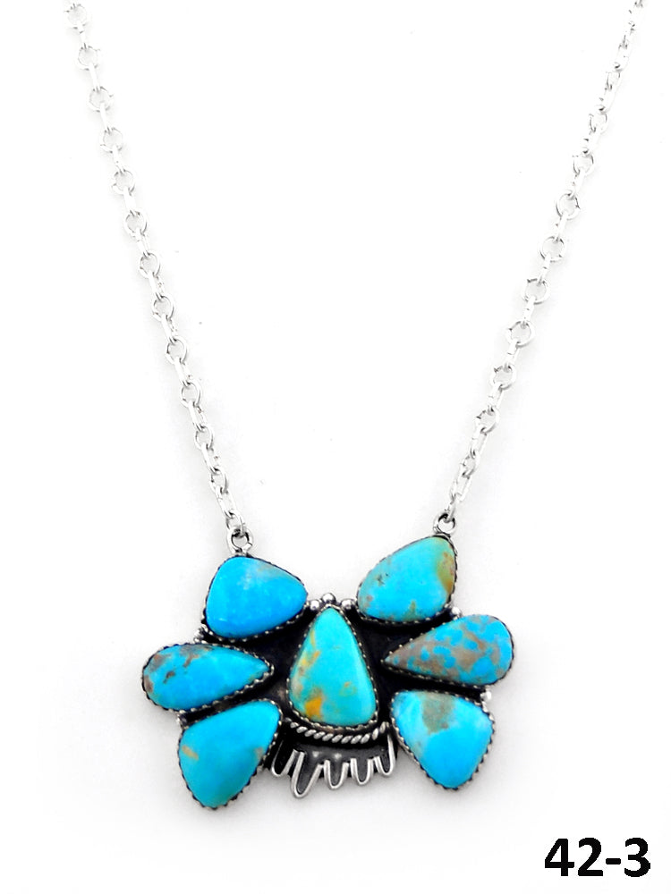 Southwest Handmade Santa Maria Turquoise & Sterling Silver Necklace