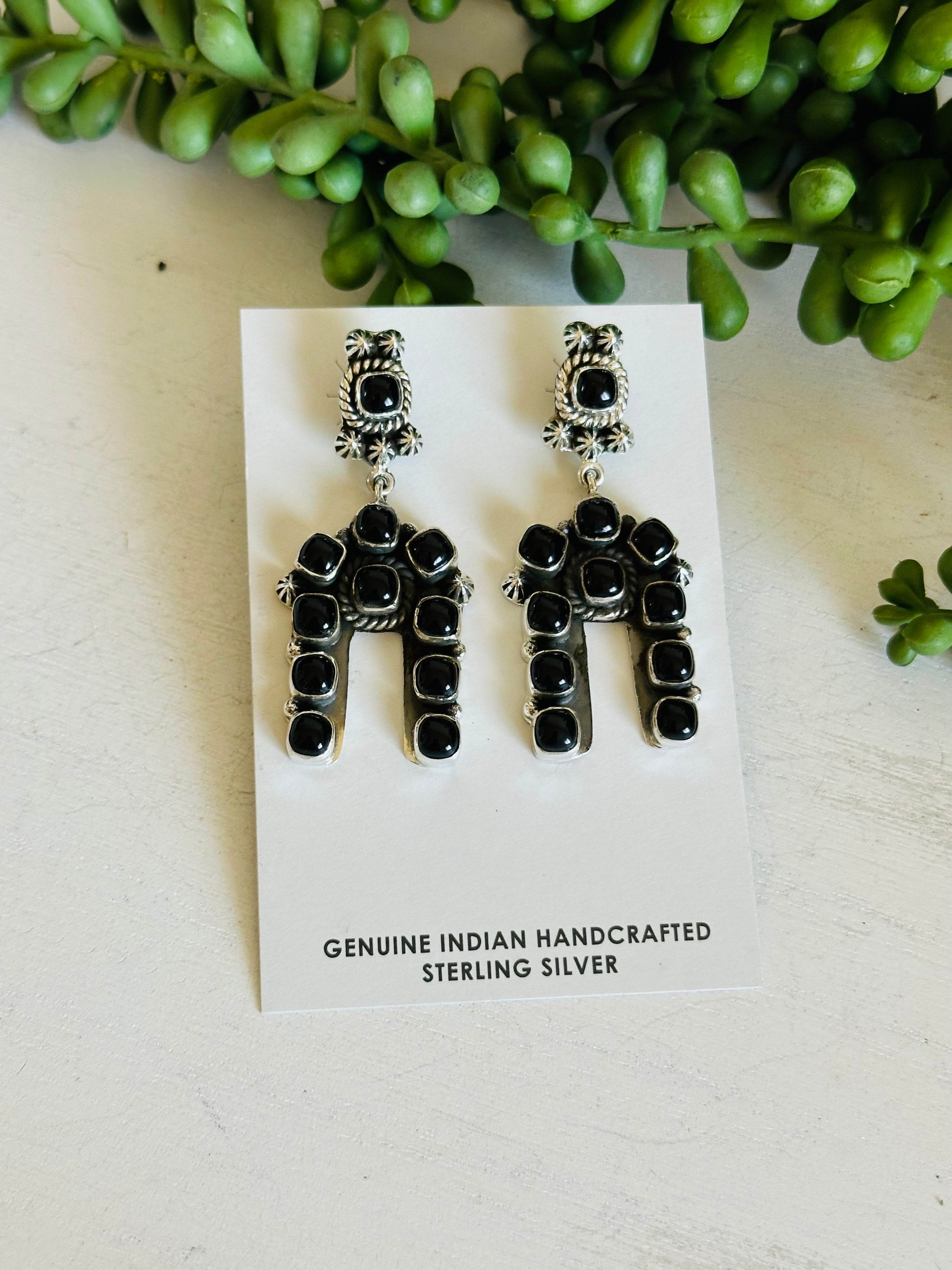 TTD “The Storm” Onyx & Sterling Silver Earrings