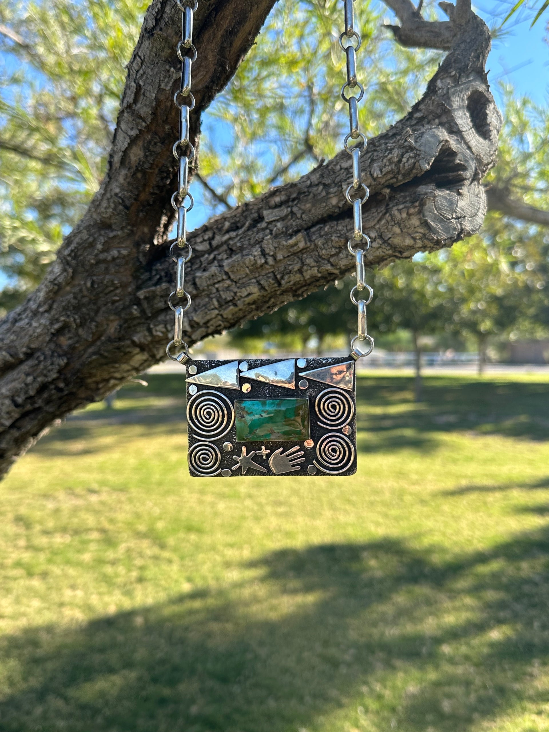 Alex Sanchez Royston Turquoise & Sterling Silver Necklace