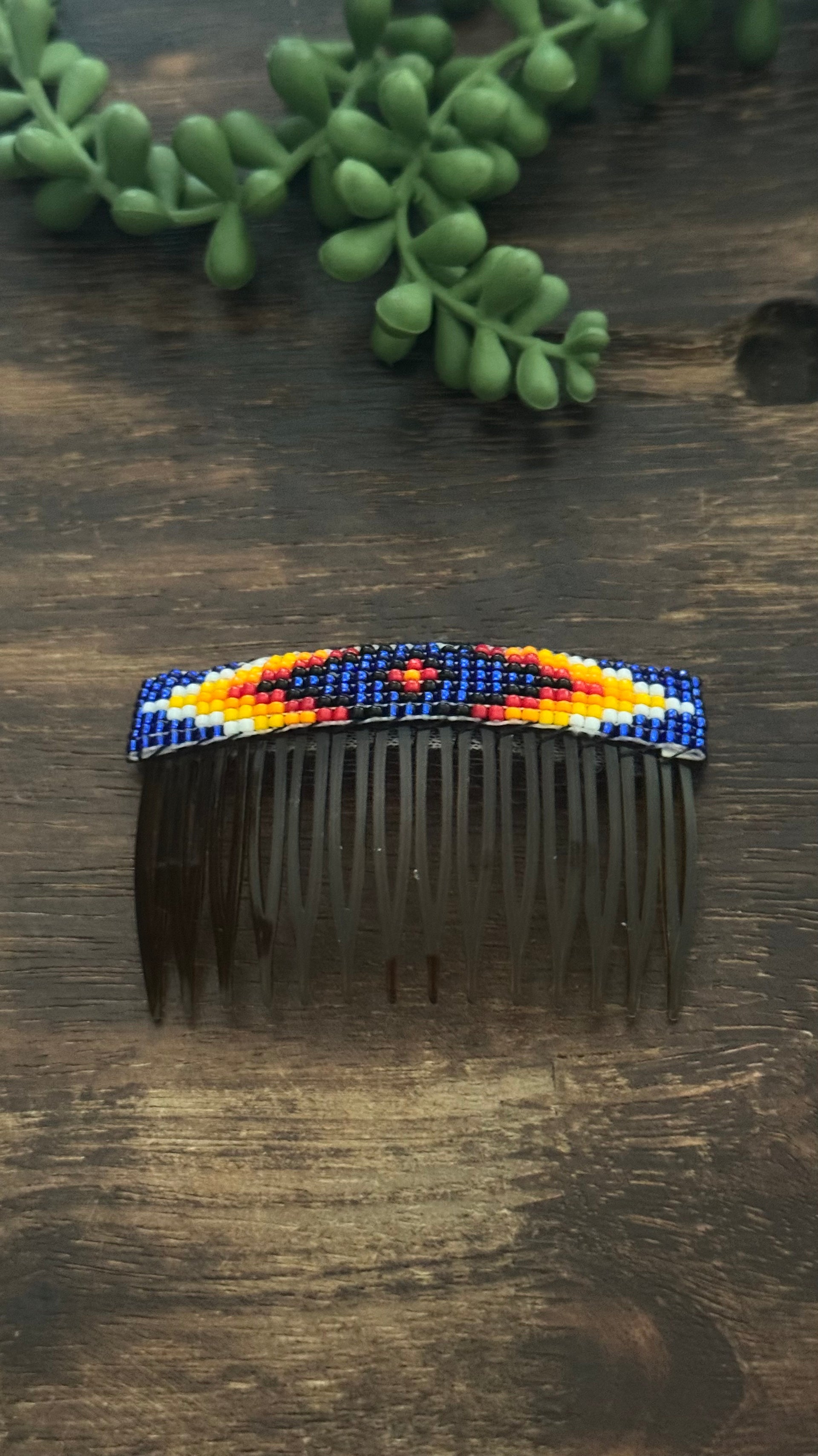 Navajo Made Beaded Hair Combs
